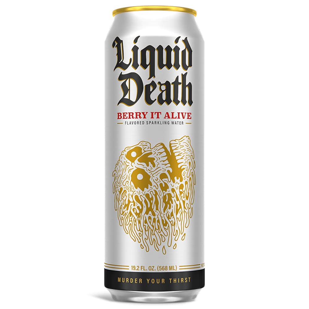 LIQUID DEATH SPARKLING WATER, BERRY IT ALIVE