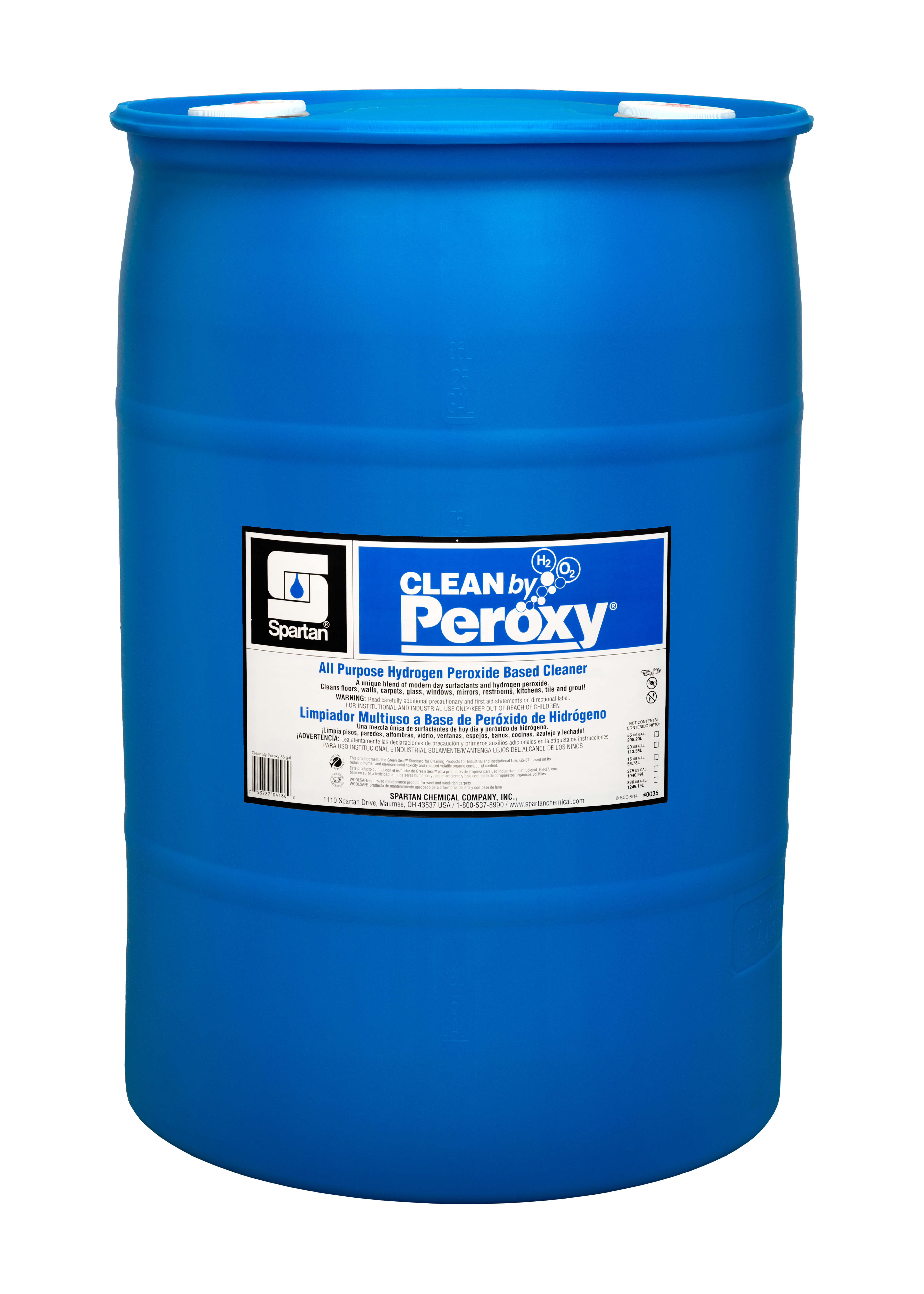 Spartan Chemical Company Clean by Peroxy, 30 GAL DRUM