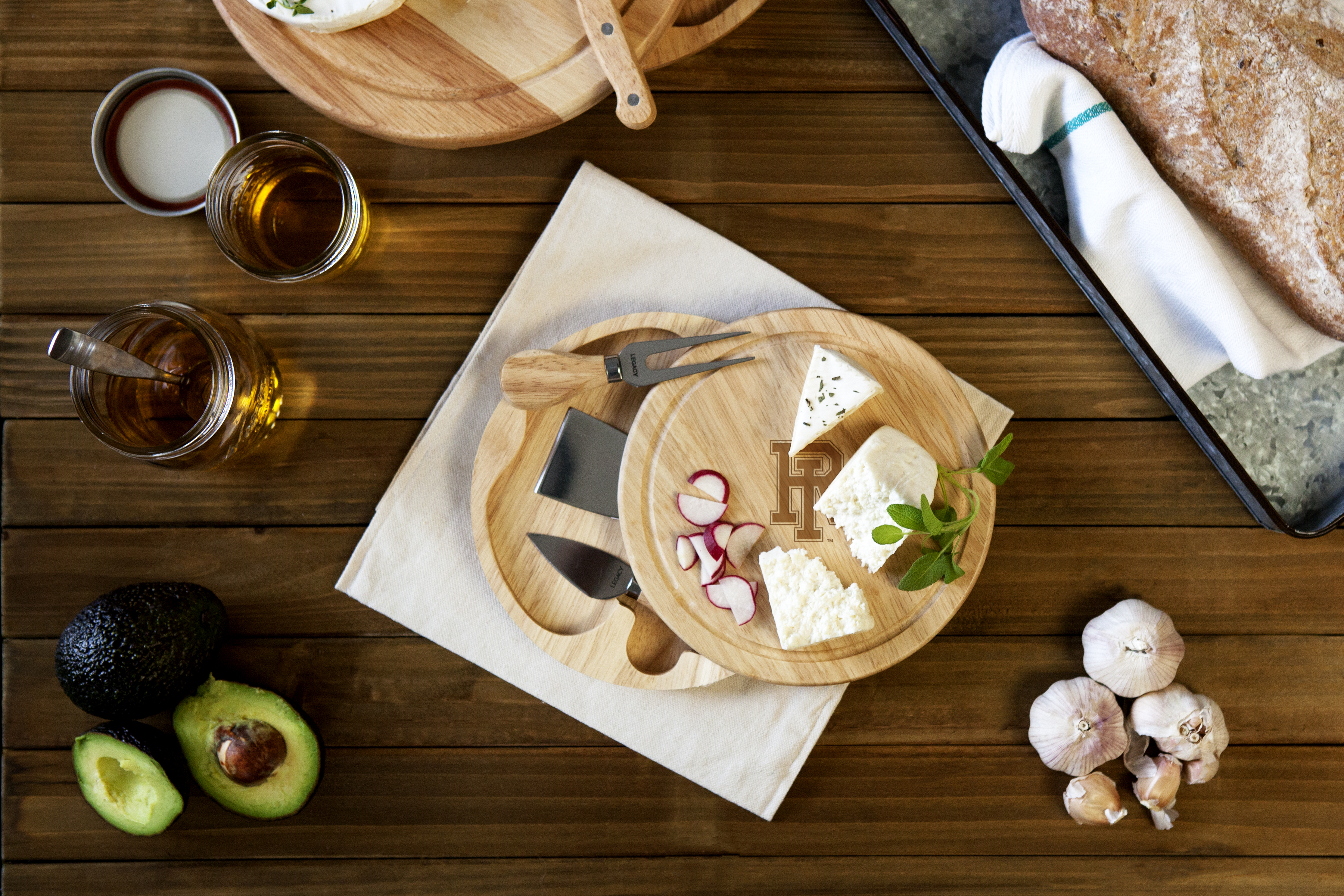 Rhode Island Rams - Brie Cheese Cutting Board & Tools Set