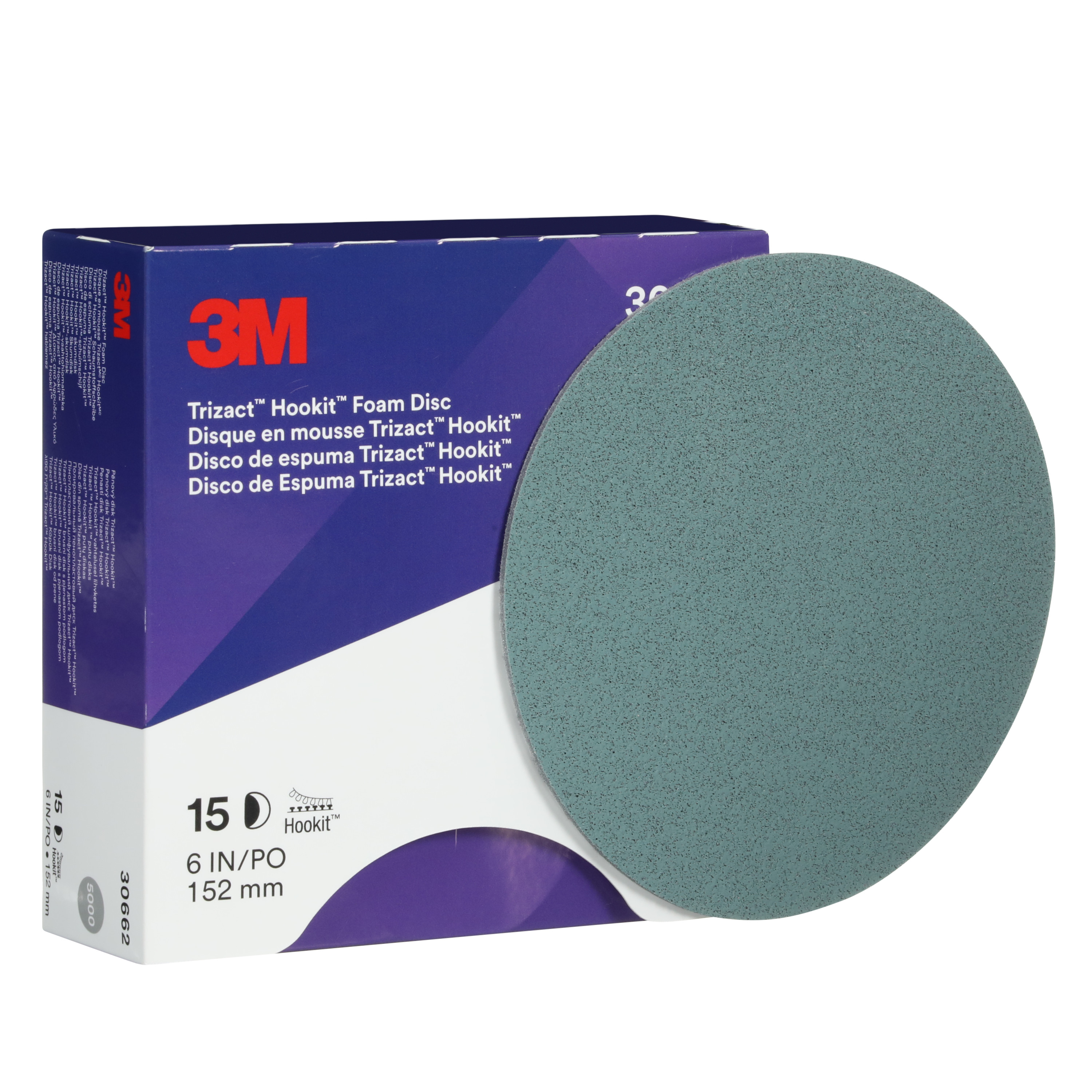 Product Number 443SA | 3M™ Trizact™ Hookit™ Foam Disc 30662