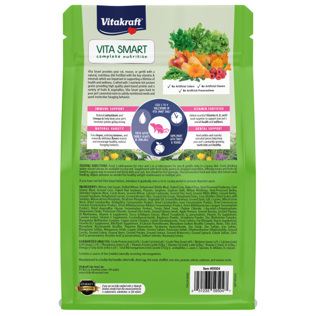 Back-Image showing Vita Smart Rat, Mouse & Gerbil