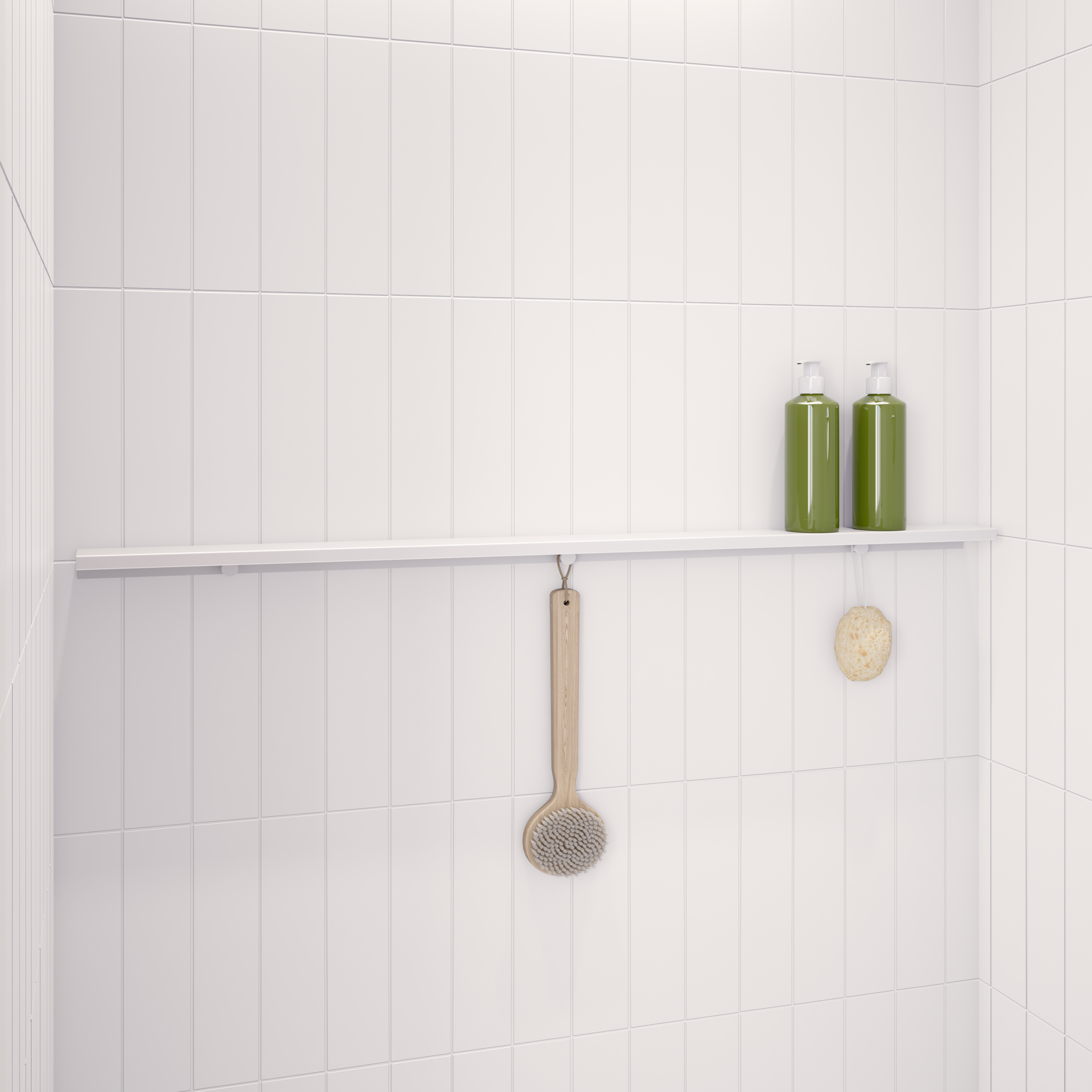 Odile 45 in. Long Shelf in White view 2