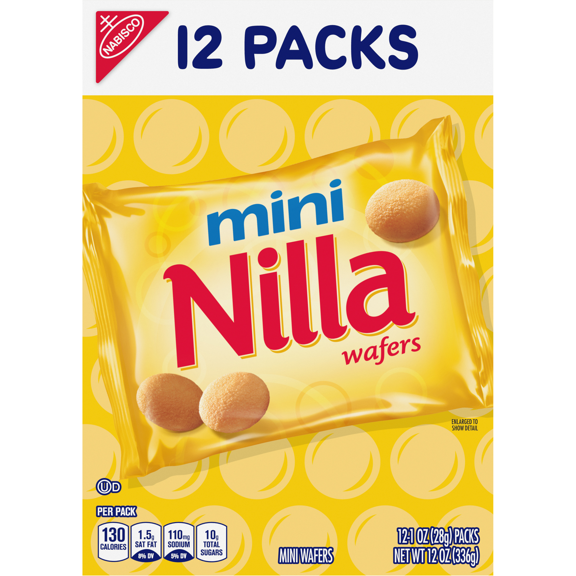 Nilla Wafers Mini Vanilla Wafer Cookies, 12 Snack Packs-2