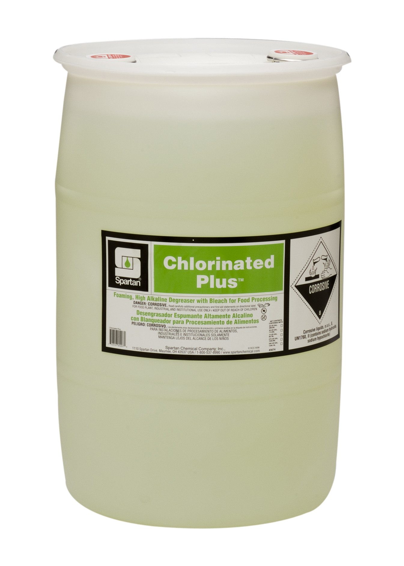 Spartan Chemical Company Chlorinated Plus, 30 GAL DRUM