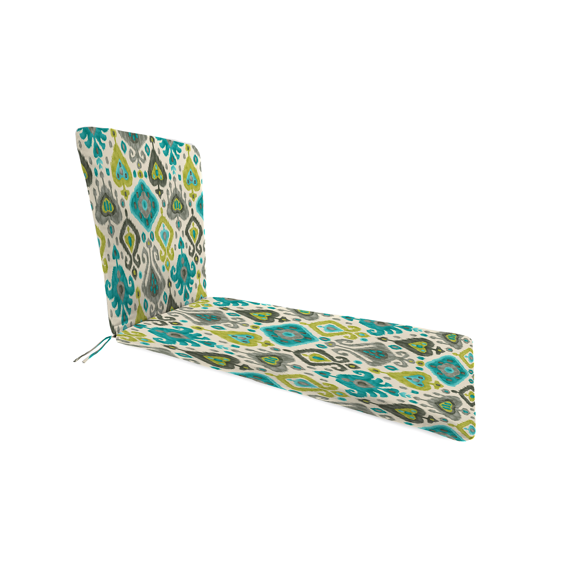 New Outdoor Patio Chaise Lounge Chair Cushion with Ties 74" x 22", UV Treated - Picture 9 of 18