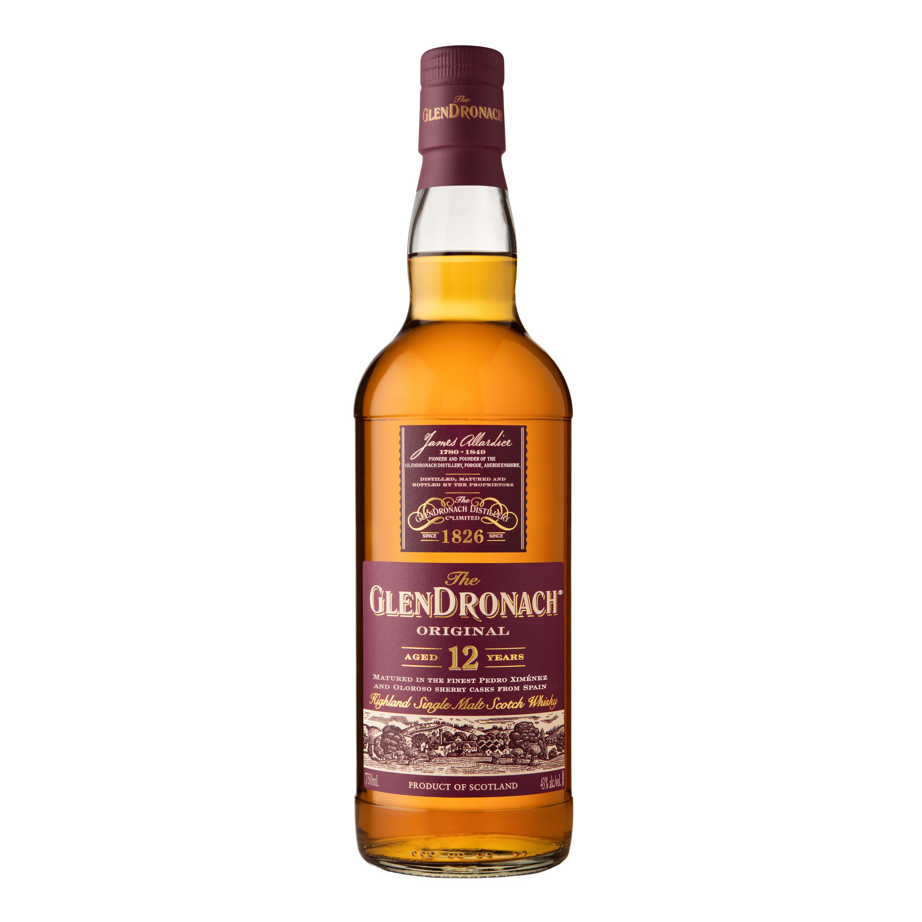 THE GLENDRONACH SINGLE MALT SCOTCH WHISKY ORIGINAL AGED 12 YEARS