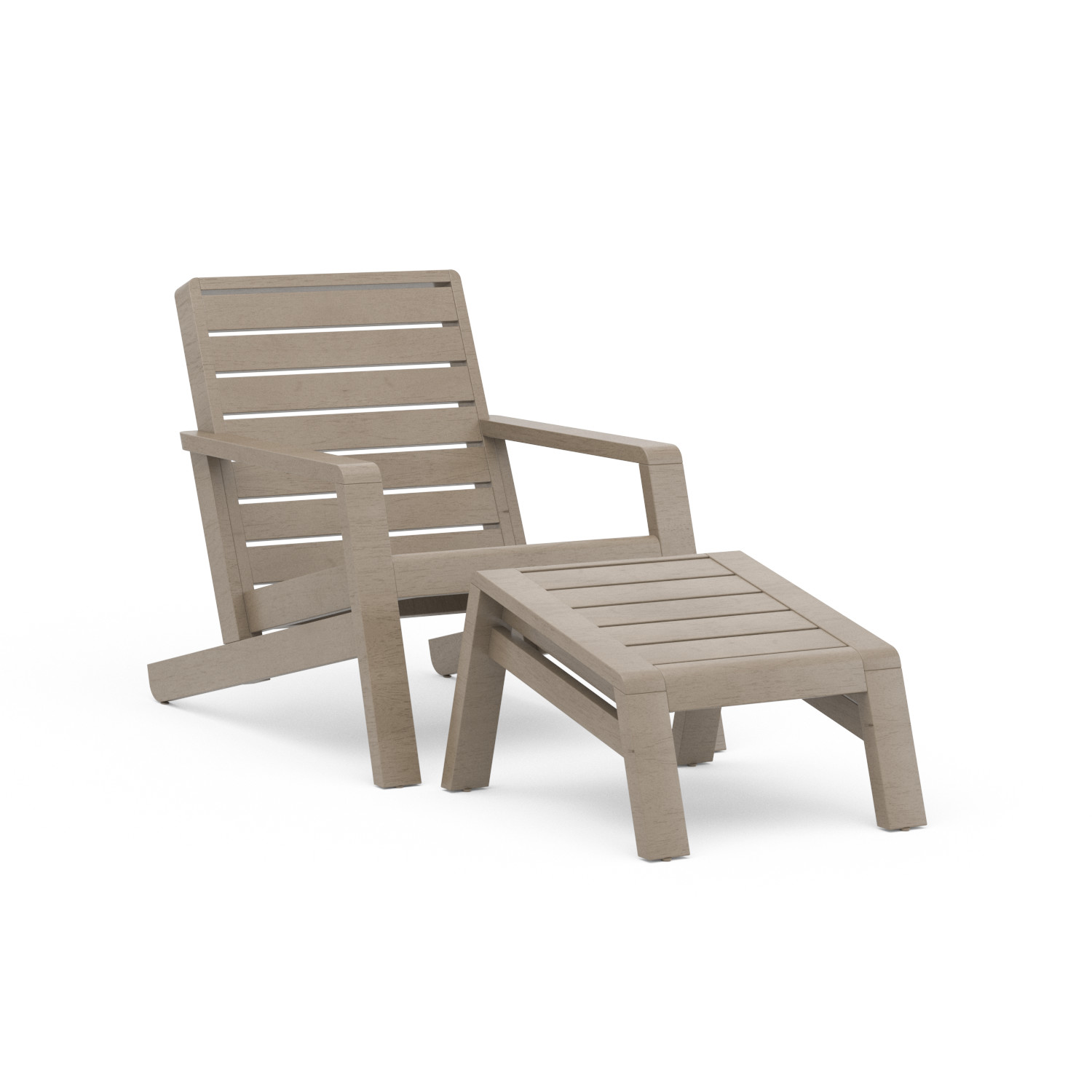 Homestyles Sustain Outdoor Lounge Chair with Ottoman
