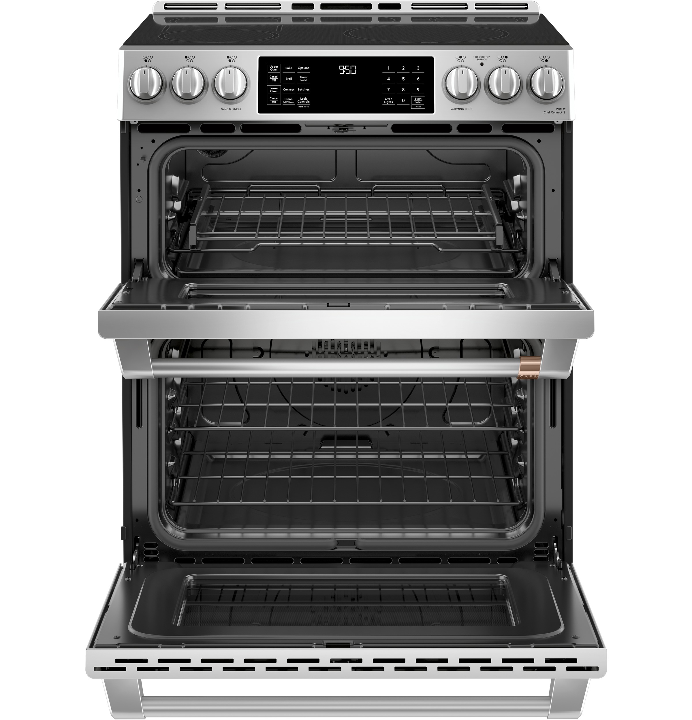 30" S/I Induction RG 5 Element Slf Cln w/ Stm Cln Opt Dbl Oven True European Conv w/ Precise Air Slf Cln Roller Rck ADA Compliant — Connectable via built-in WiFi view 2