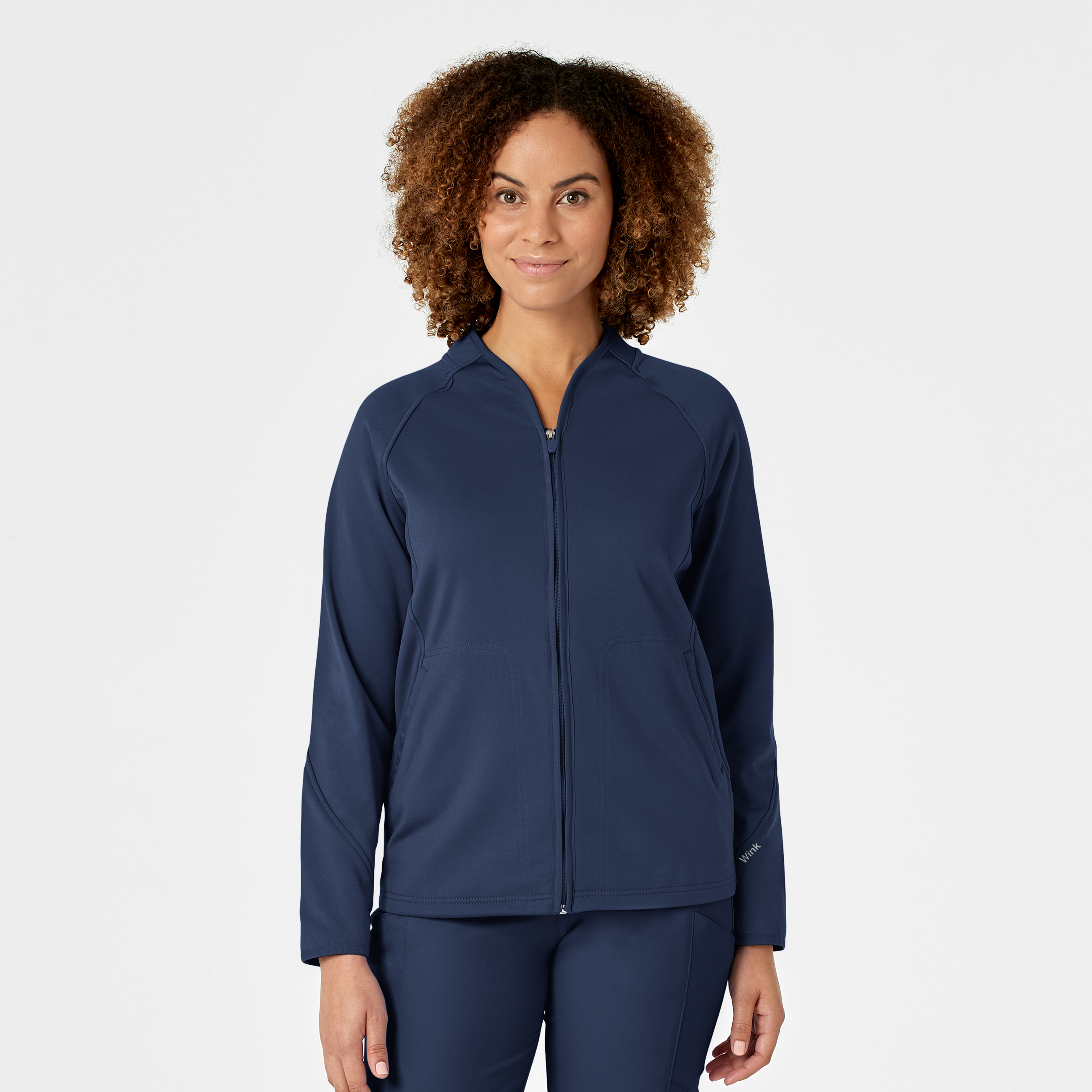 Layers 8209 Wink Women‘s Lightweight Fleece Full Zip 2 Pocket Scrub Jacket-Wonder Wink