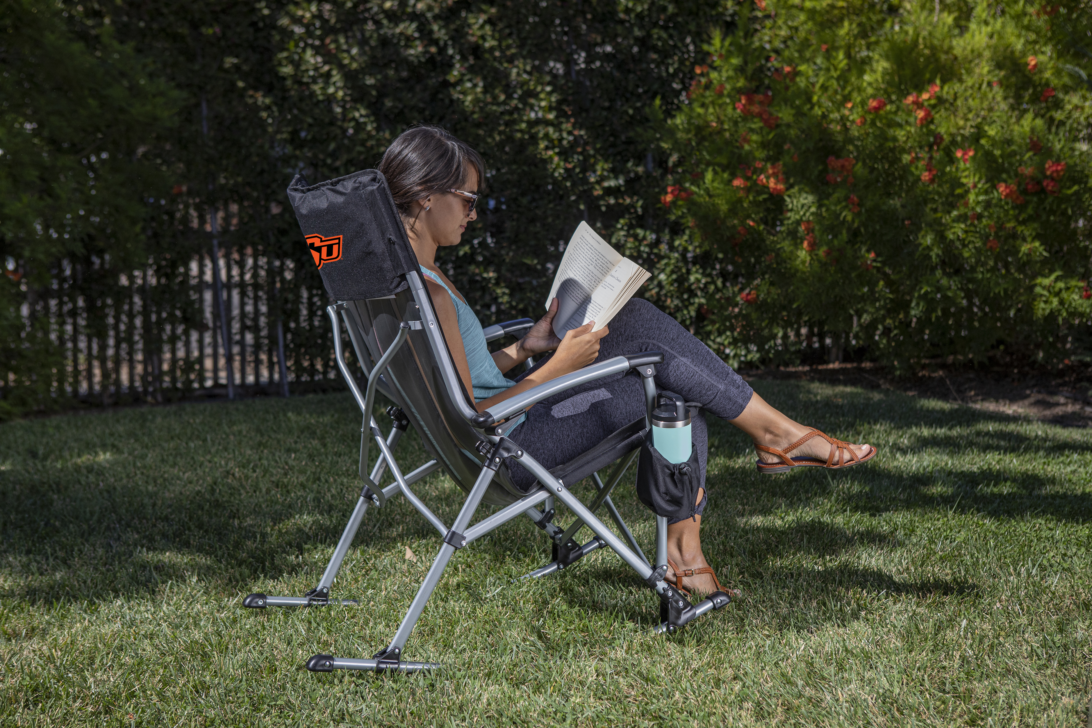 Oklahoma State Cowboys - Outdoor Rocking Camp Chair