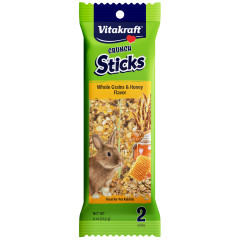 Image of Vitakraft Crunch Sticks Rabbit Treat Whole Grains & Honey Flavor-2 Sticks