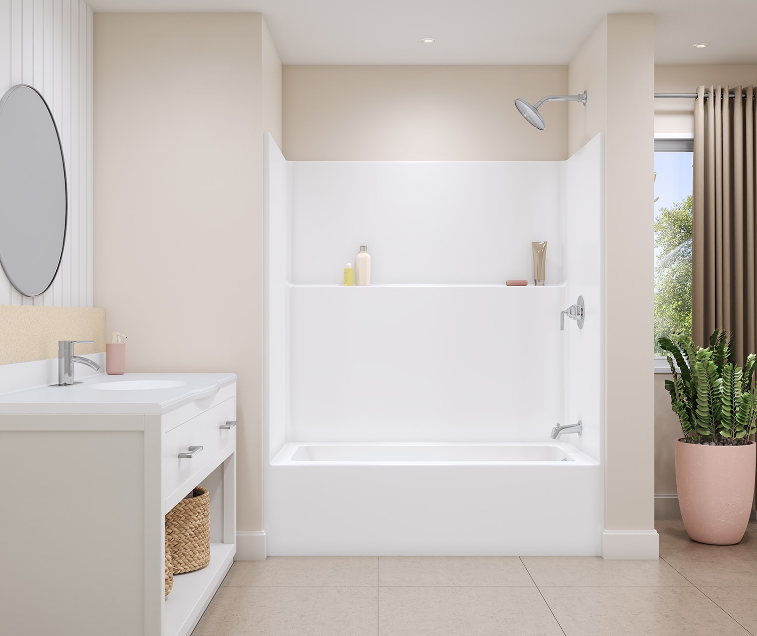 Icon Ts6032 Acrylx Alcove One Piece Tub Shower In view 6