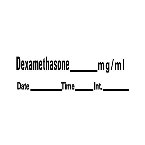 Dexamethasone Labels White - 600/Roll