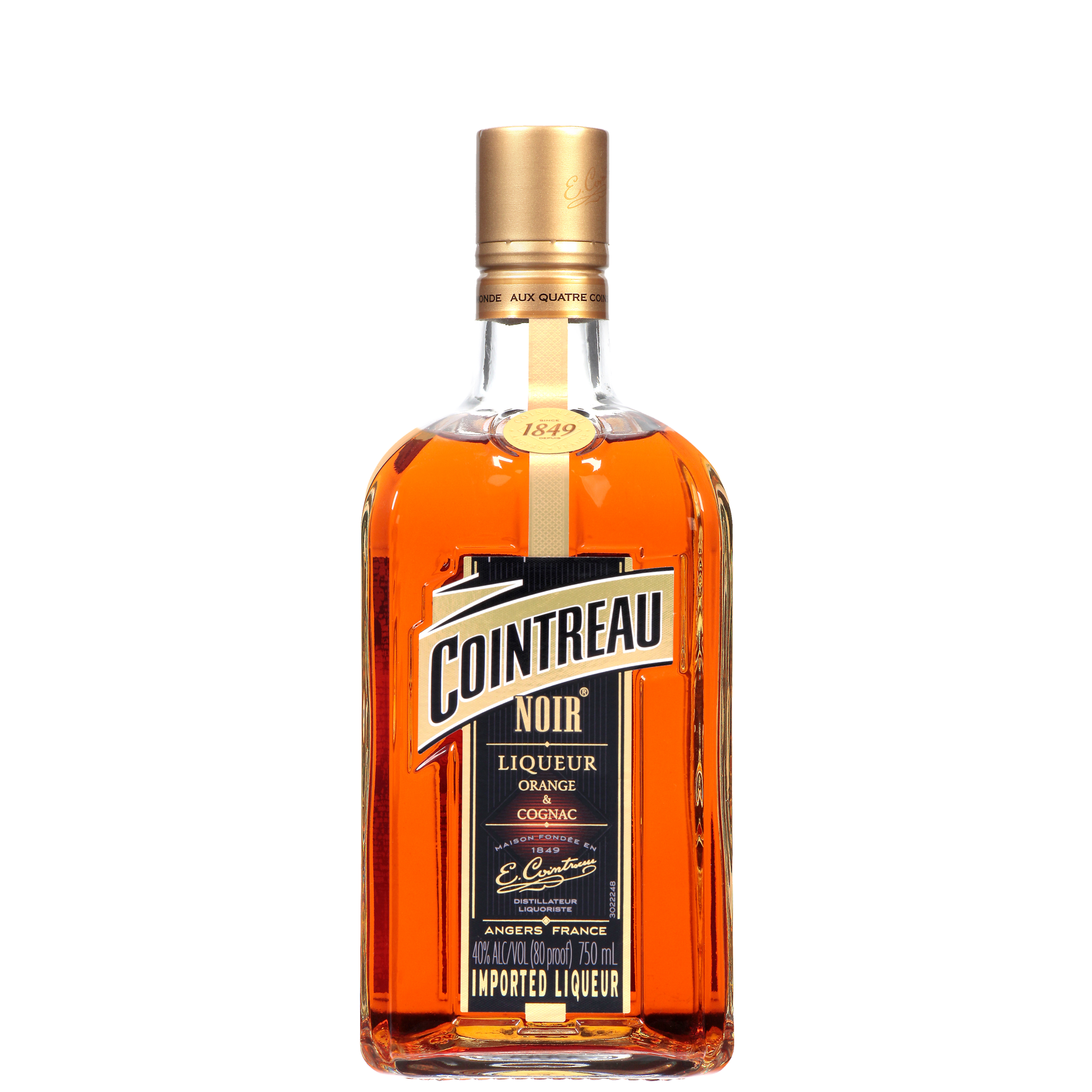 COINTREAU NOIR ORANGE LIQUEUR TRIPLE SEC WITH COGNAC