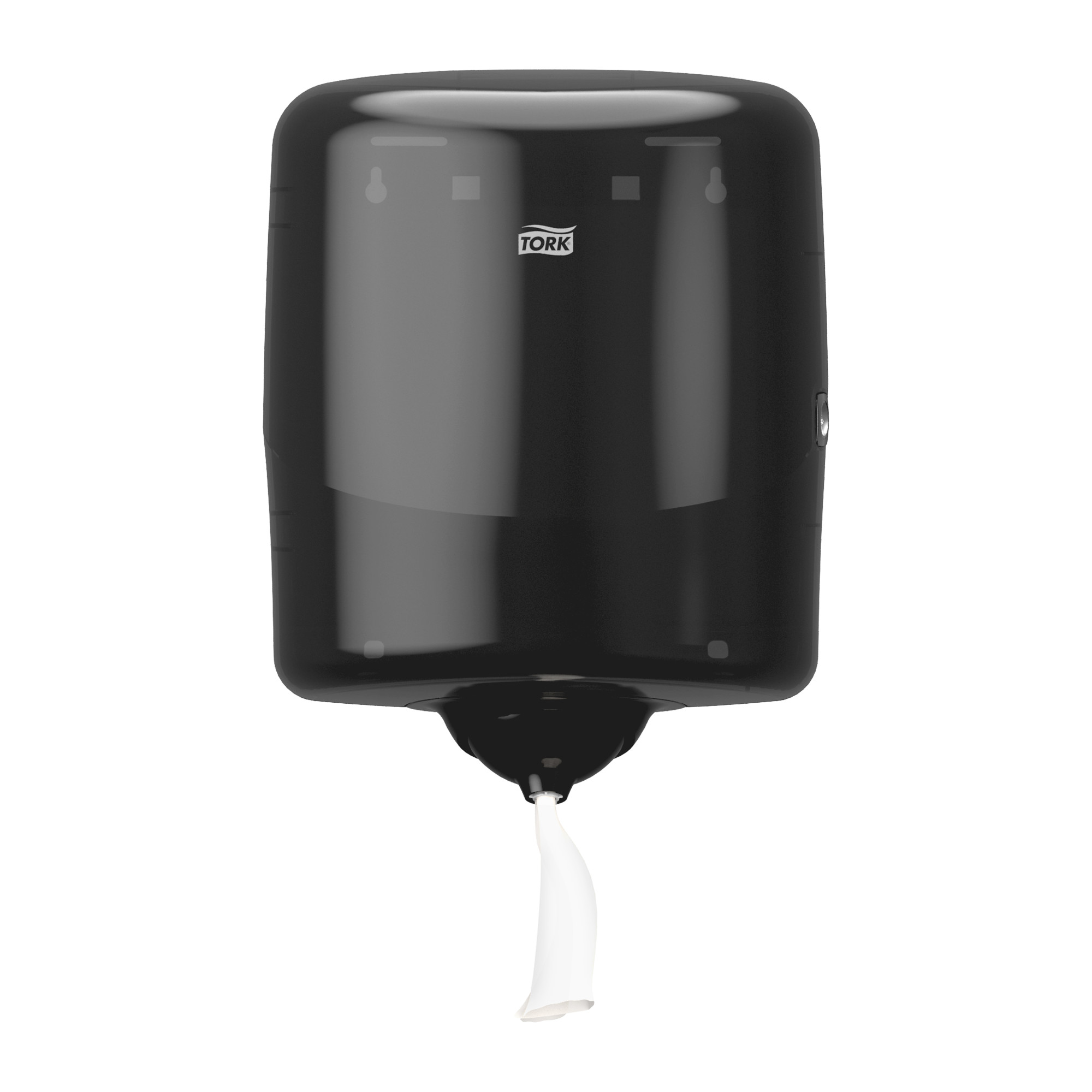 Aftørringsdispenser, Til aftørringsruller, Centerfeed, Transparent-sort, Tork Reflex M4