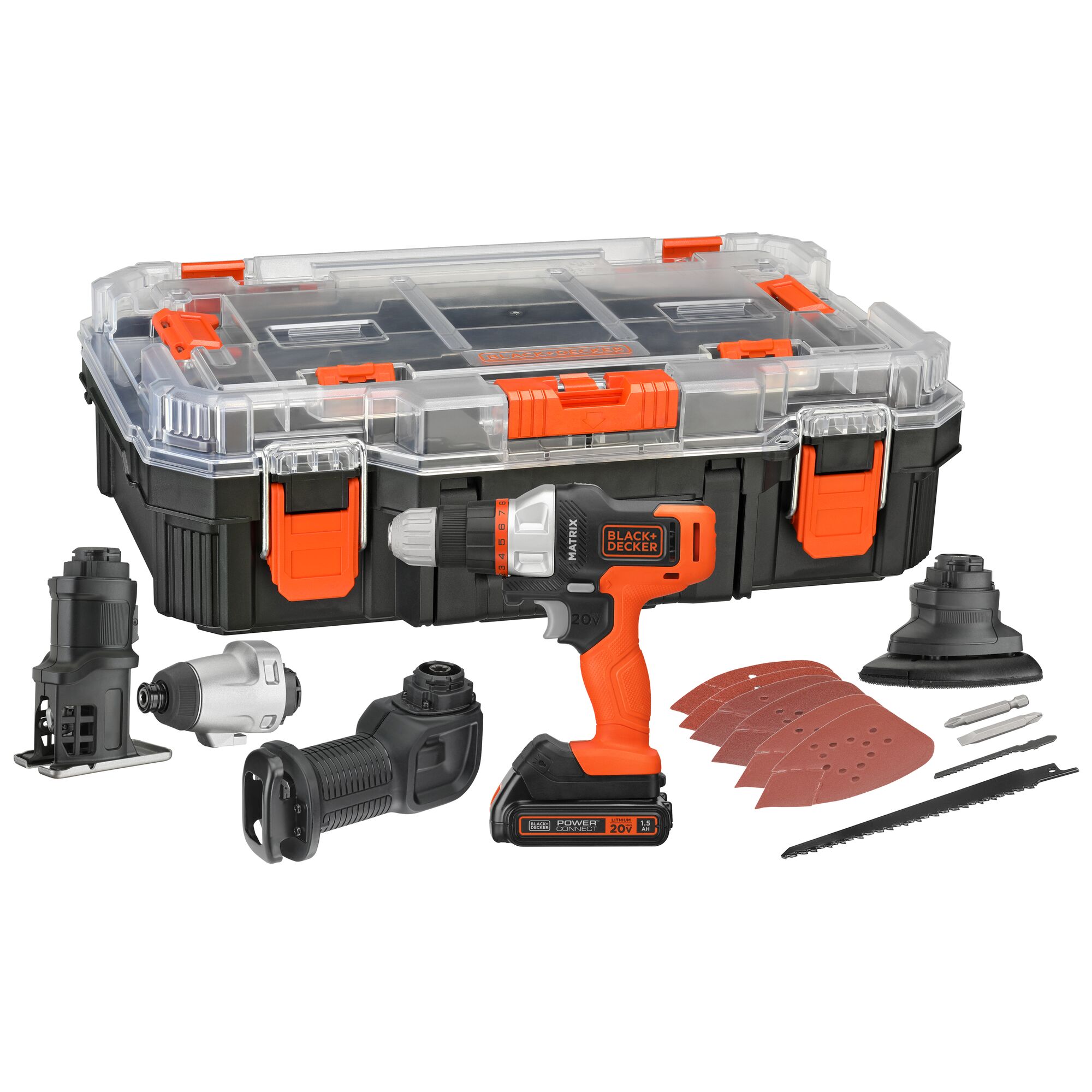 drill and accessories storage kit