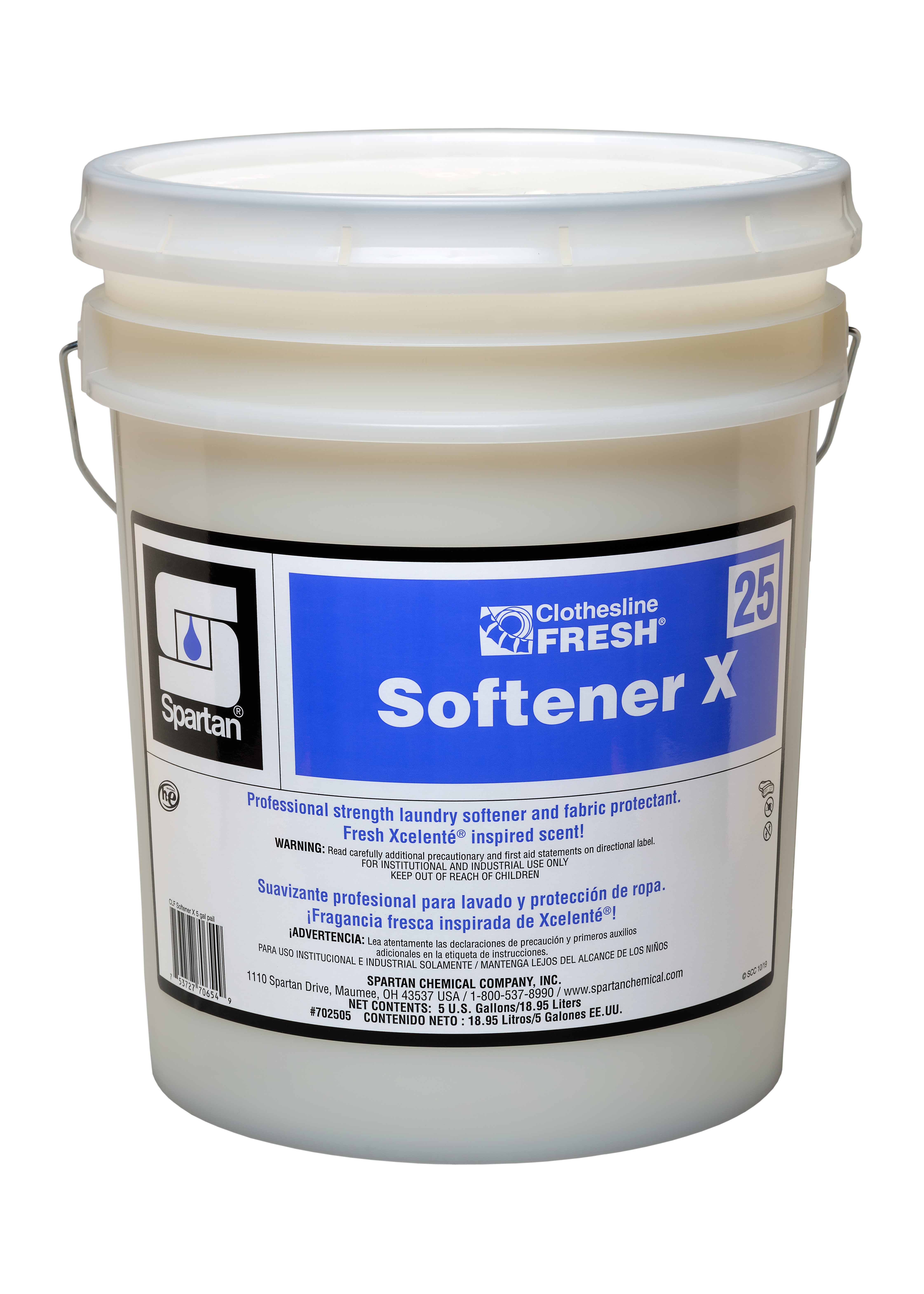 Spartan Chemical Company Clothesline Fresh Softener X 25, 5 GAL PAIL