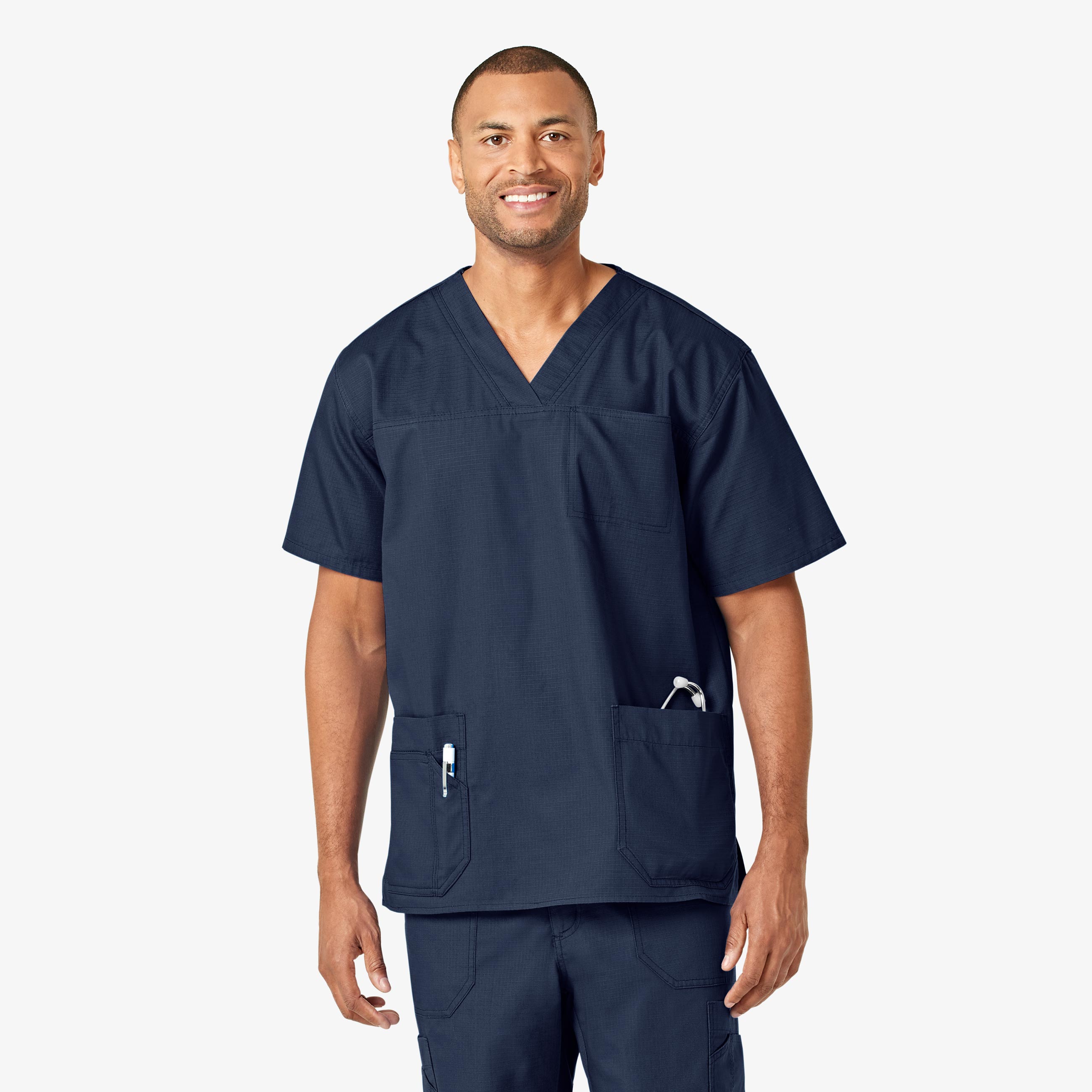 Ripstop & Sub-Scrubs Men&#8216;s Bi-Swing 4-Pocket V-Neck Scrub Top-Carhartt