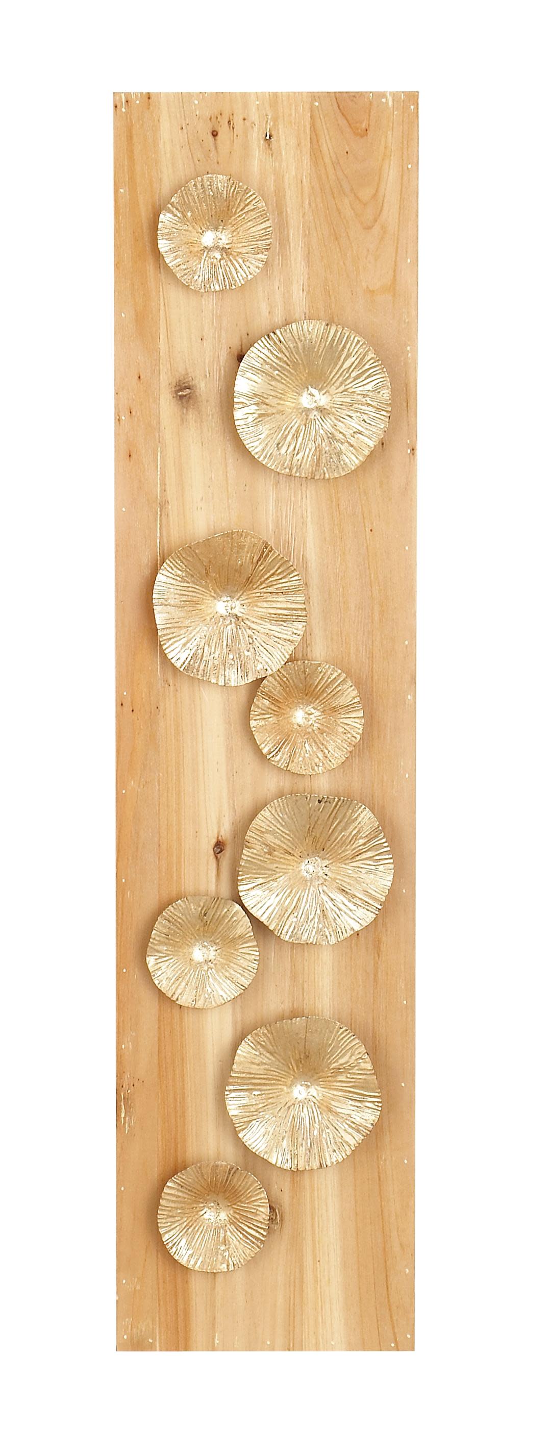 Gold Wood  Wall Decor, 9" x 2" x 39"