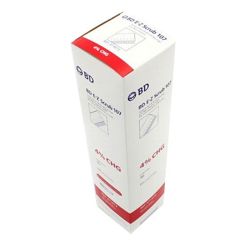 E-Z Scrub™ Surgical Scrub Brush with 4% CHG Antimicrobial Skin Cleanser - 30/Box