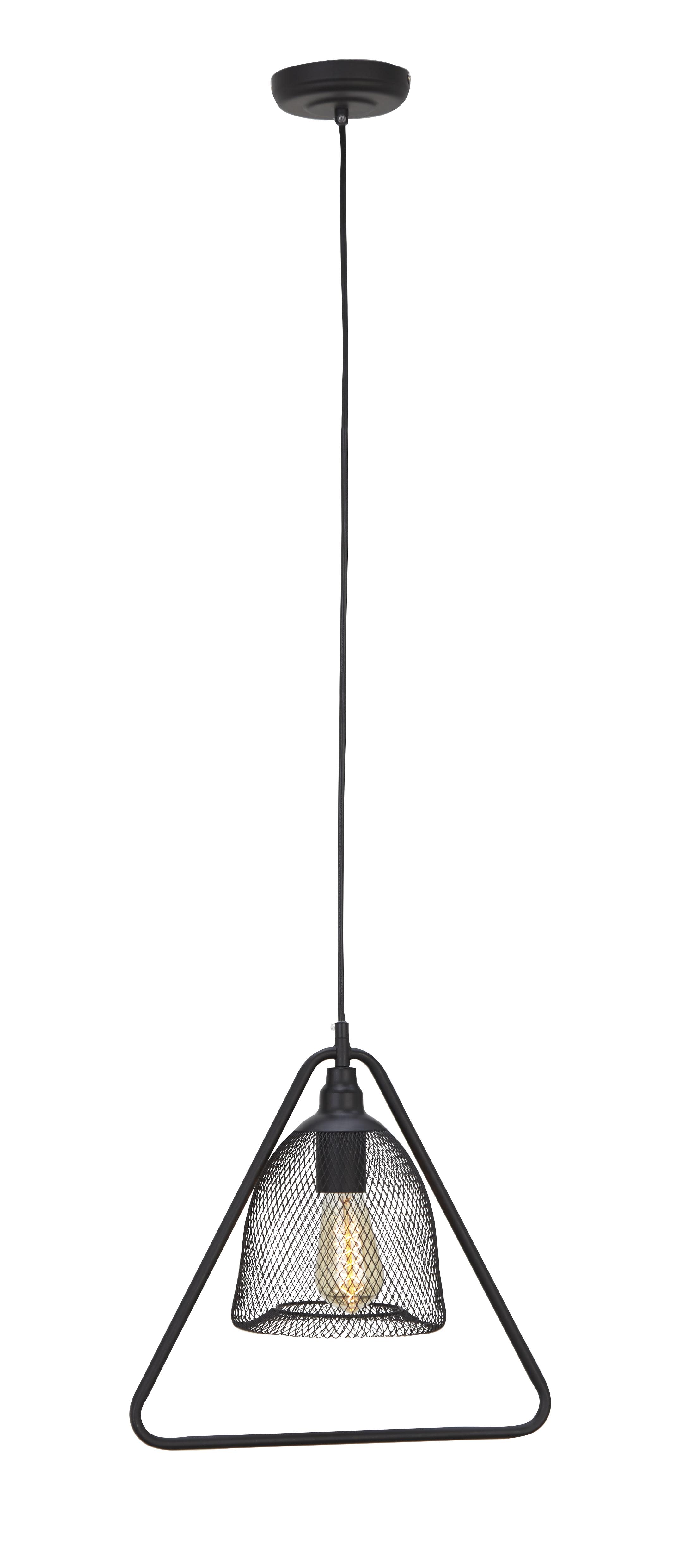 Black Metal  Pendant, 15" x 15" x 14"