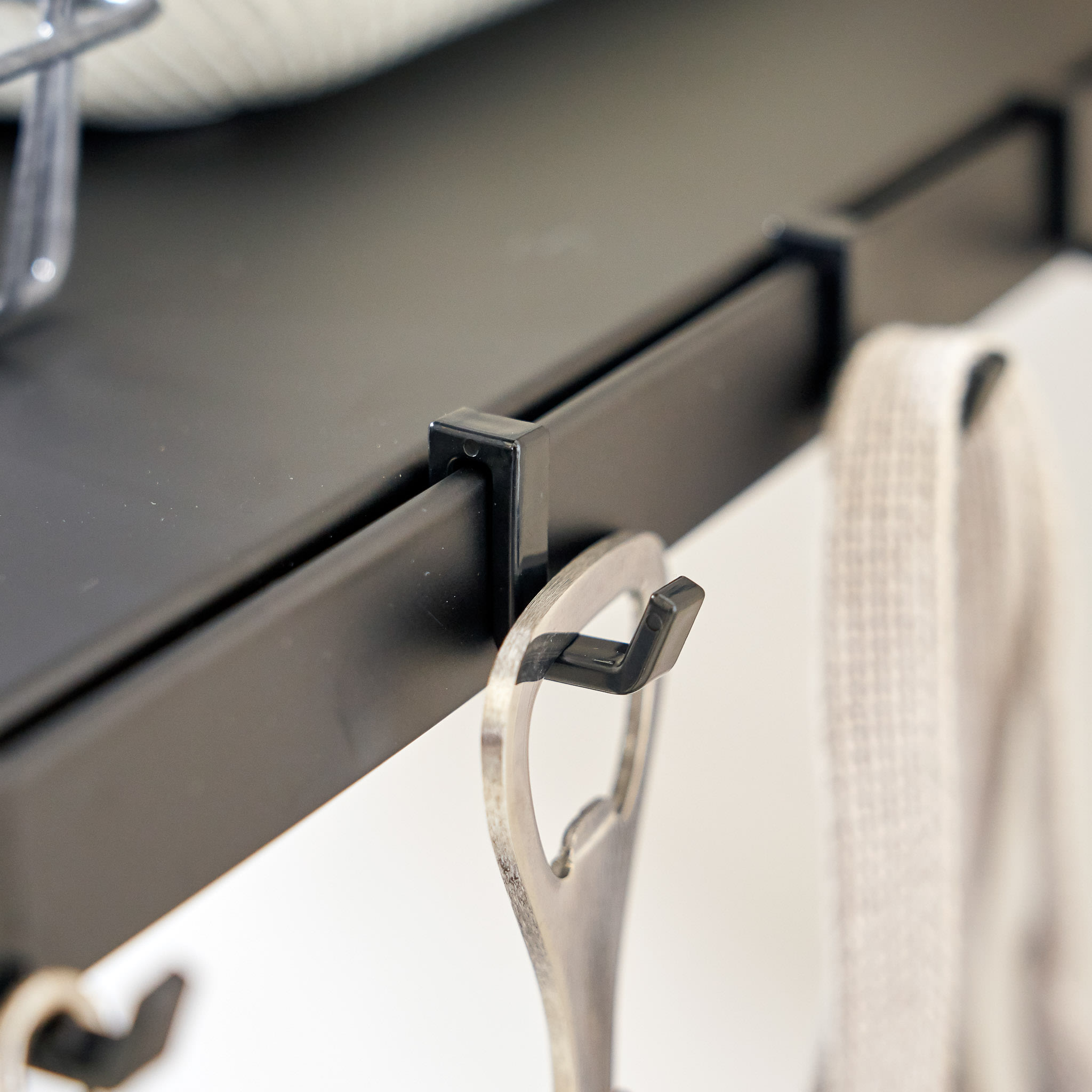 3-Tiered Storage Rack : Extra Hooks for Added Space