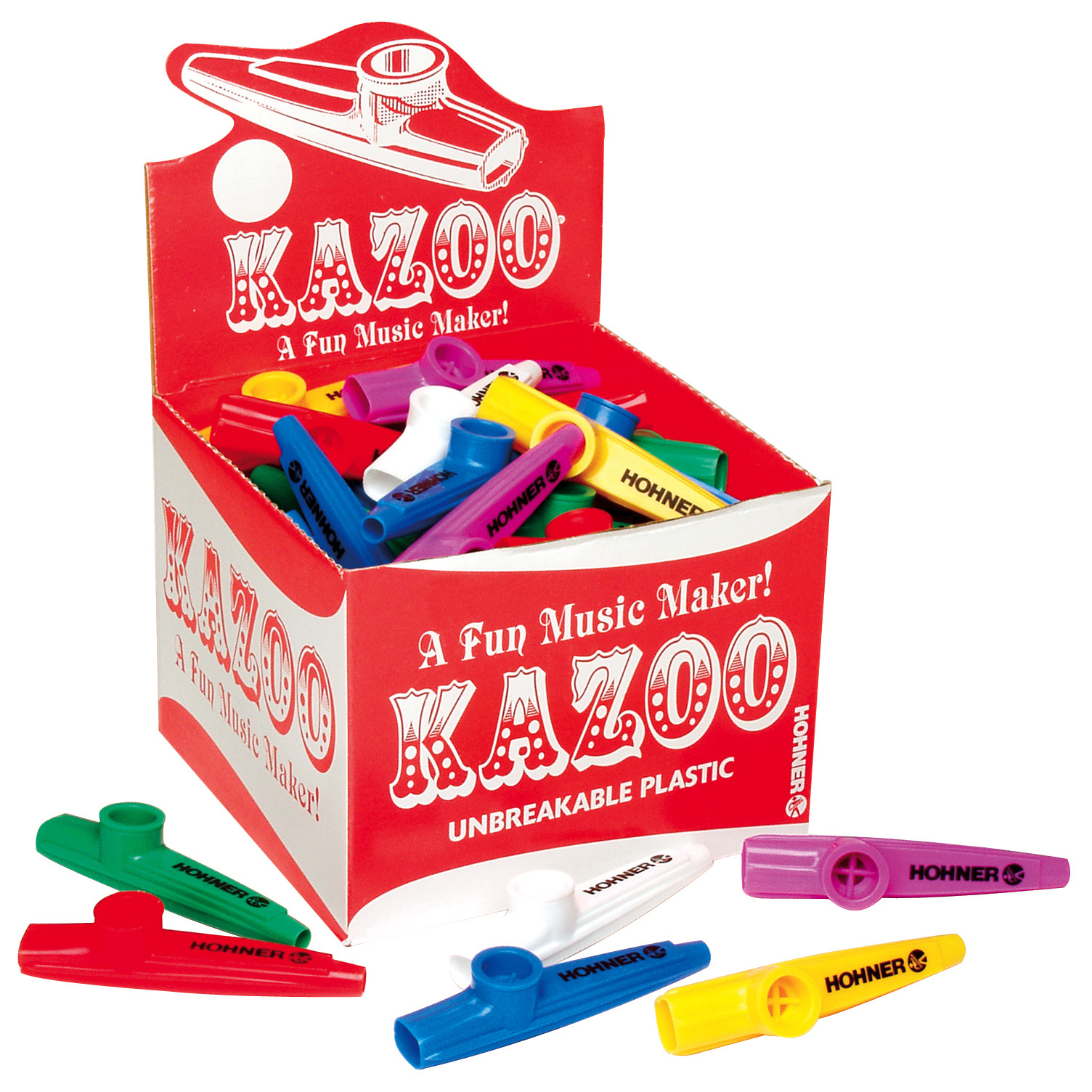 HOHNER Kids Kazoo Classpack, Assorted Colors, Pack of 50
