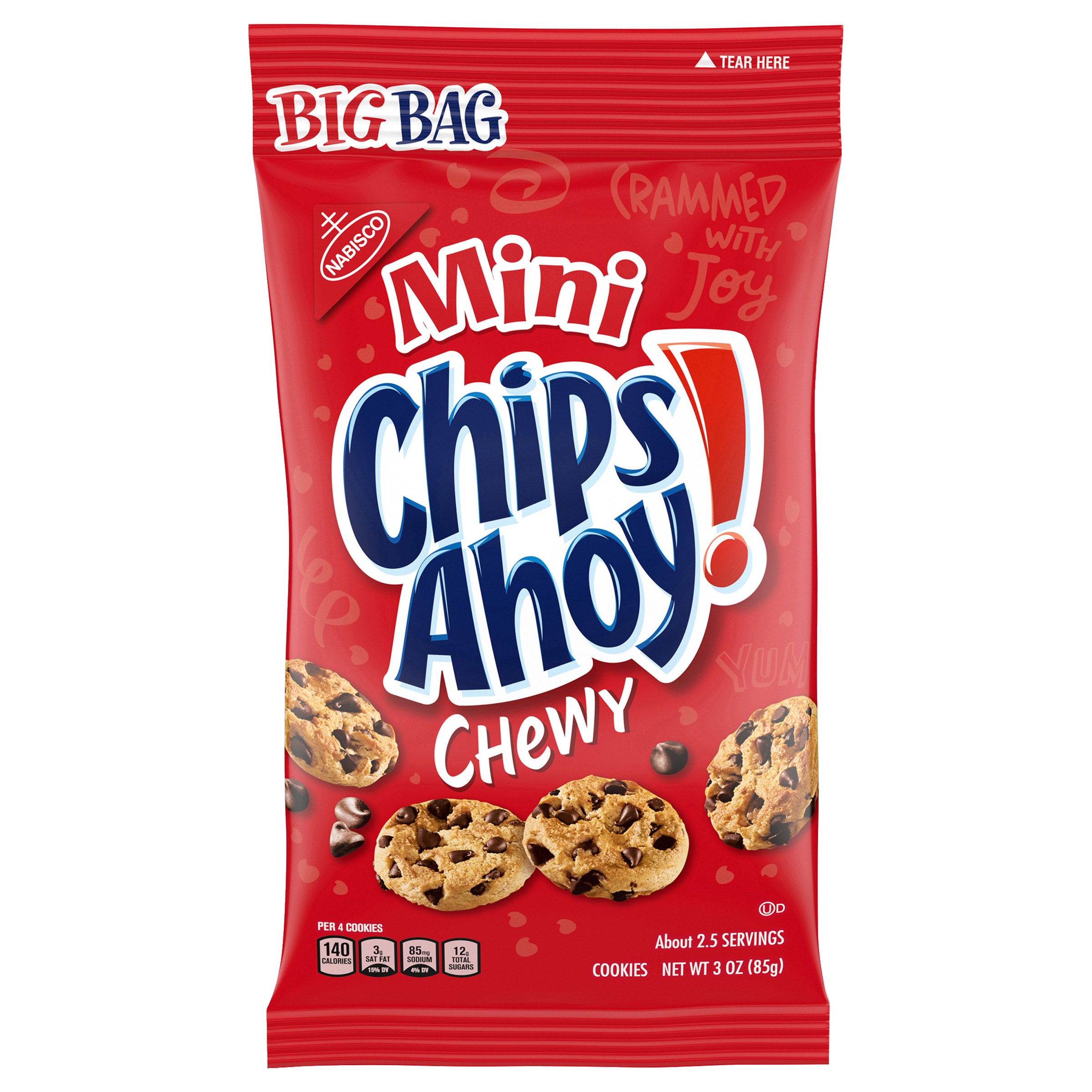 CHIPS AHOY! Mini Chewy Chocolate Chip Cookies, 1 Big Bag (3 oz.)