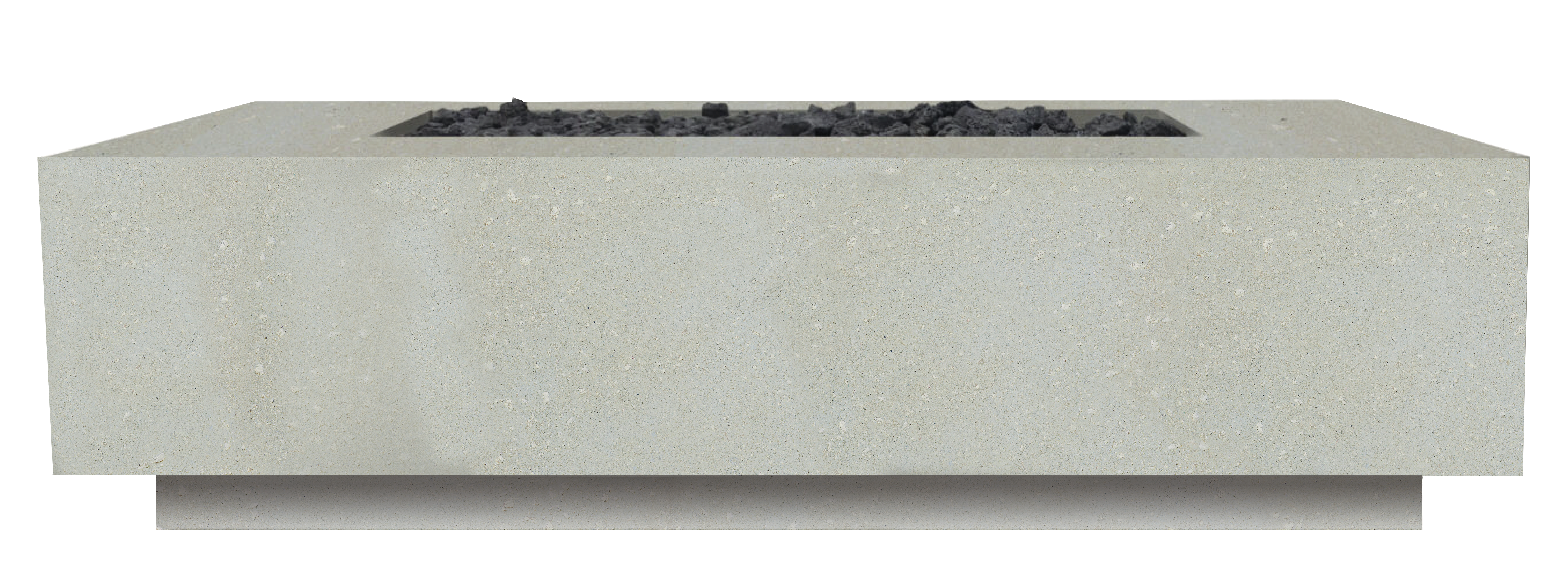 XO Appliances Fire rectangular table 60 x 32 Natural gas fired GFRC Limestone