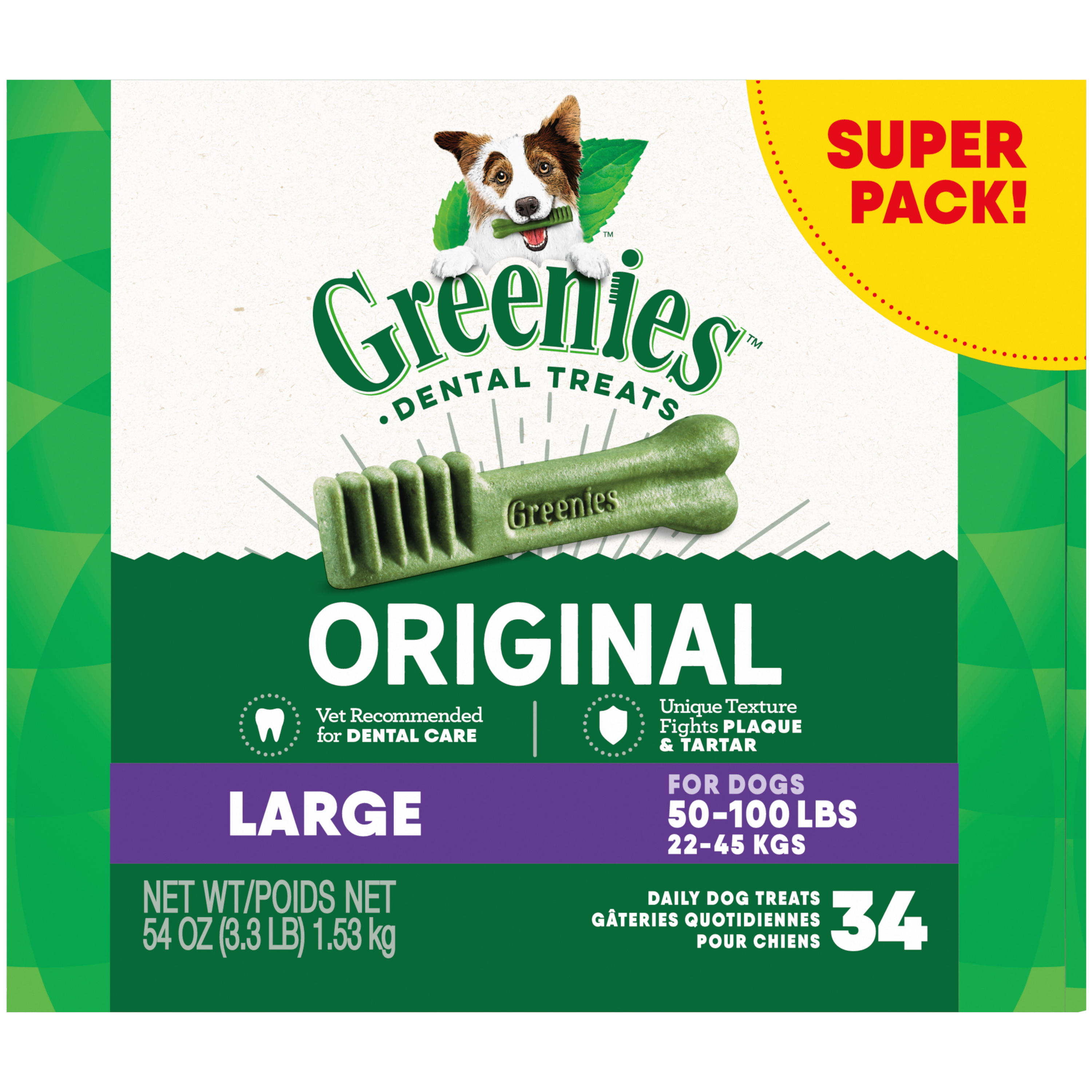54 oz. Greenies Large Value Tub Treat Pack (2/27 oz.) - Health/First Aid