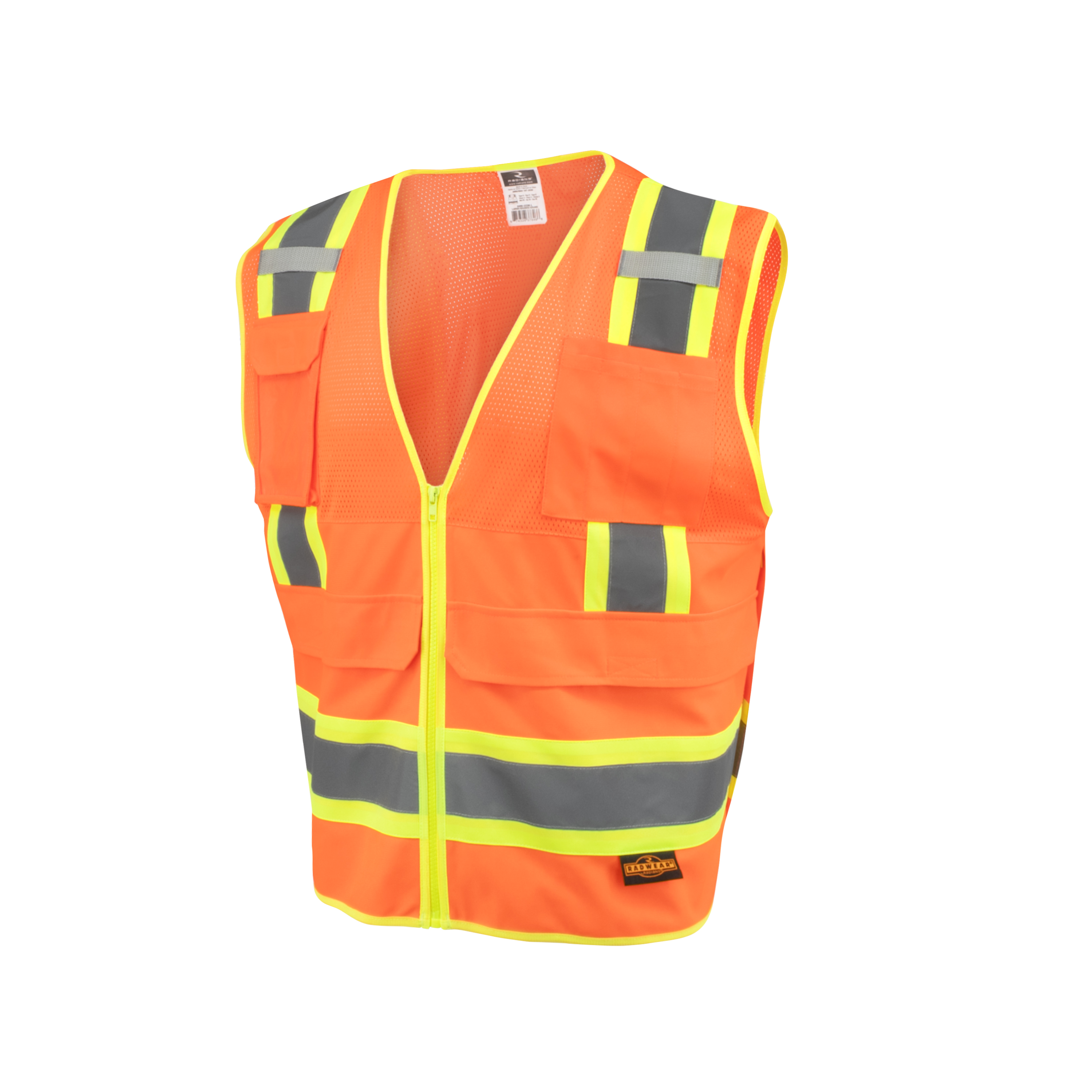 Picture of Radians SV69-2 Two Tone Surveyor Type R Class 2 Mesh/Solid Safety Vest with Plan/Tablet Pocket