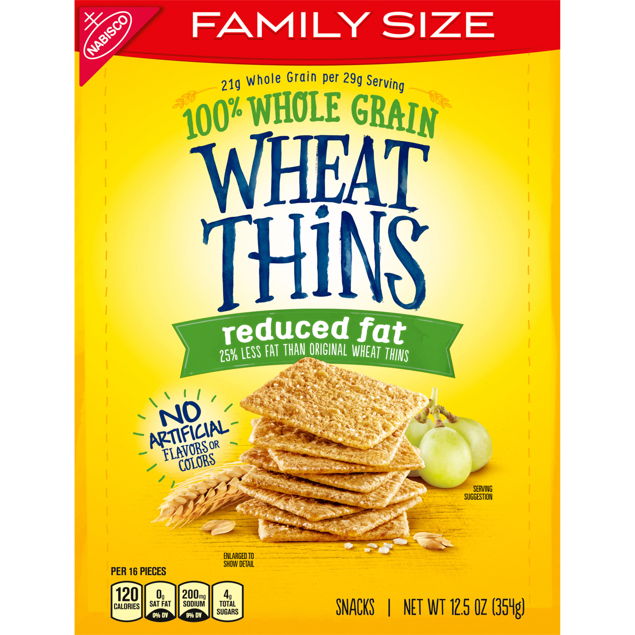 Wheat Thins Reduced Fat Whole Grain Wheat Crackers, Family Size, 12.5 oz-thumbnail-1