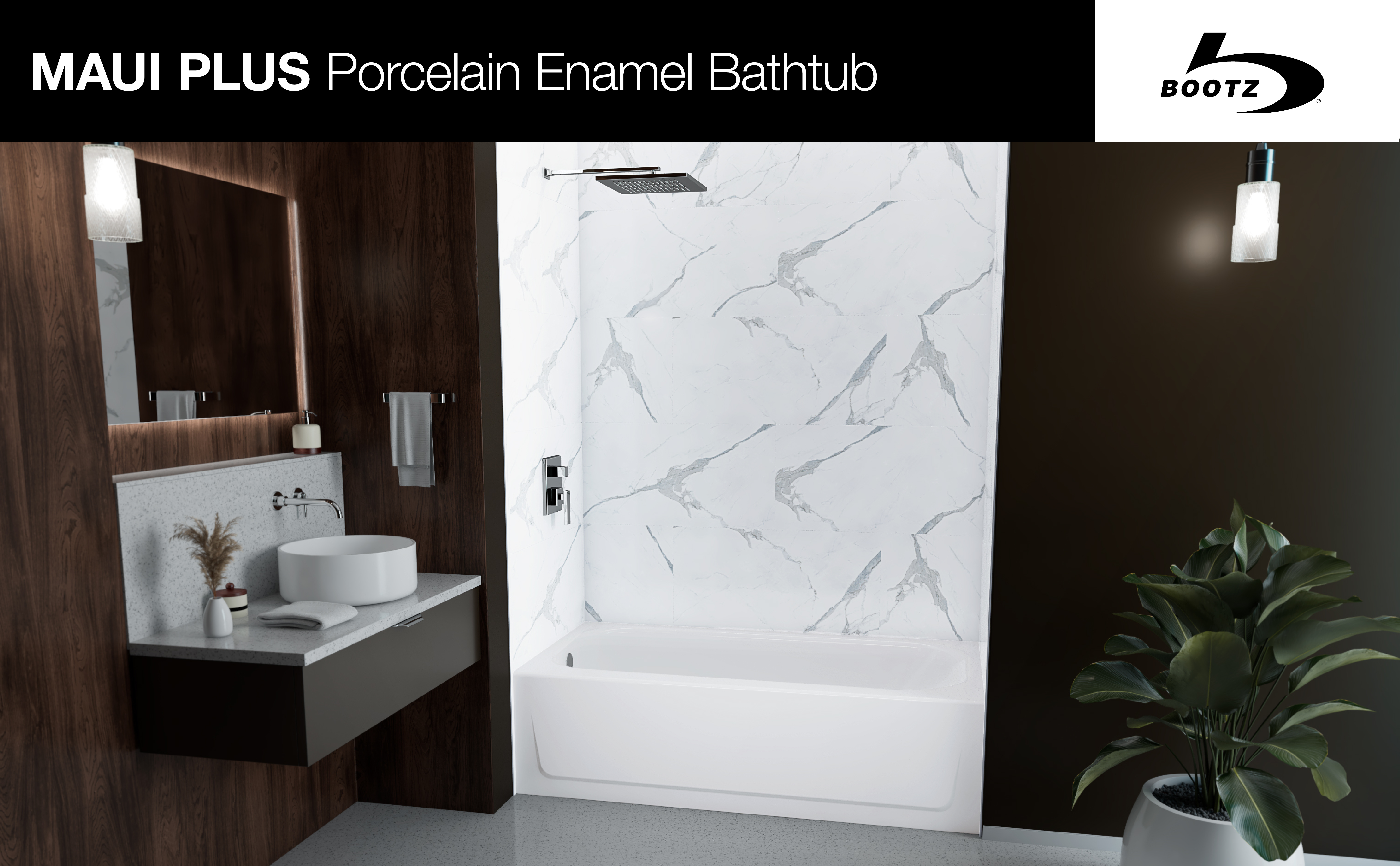 Bootz Maui Plus: Premium Comfort Alcove Bathtub
