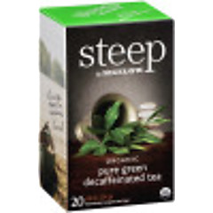 pure green decaffeinated tea- case of 6 boxes - total of 120 teabags