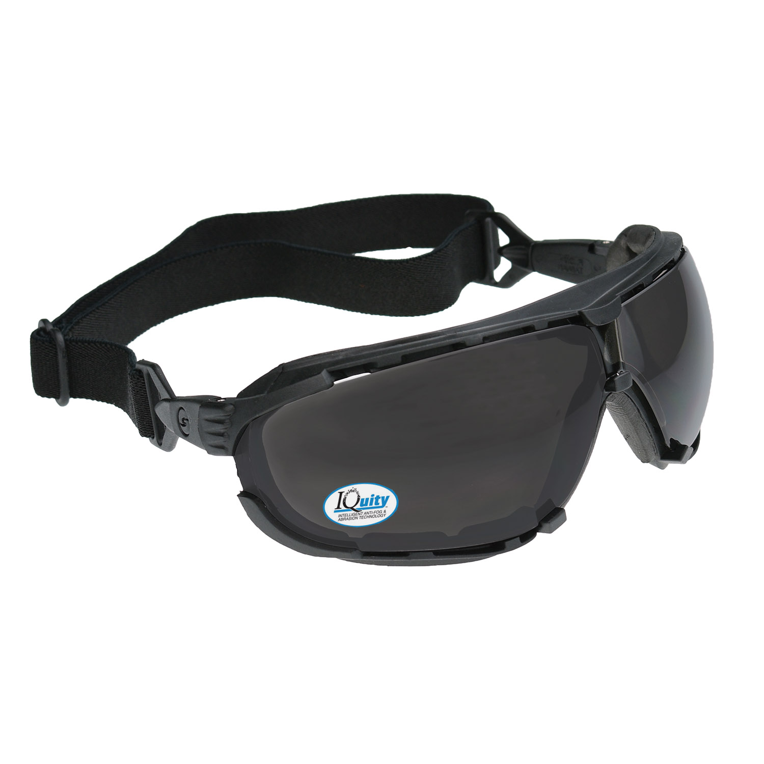 Dagger IQ - IQuity Anti-Fog Foam Lined Safety Goggle - Black Frame - Smoke IQ Anti-Fog Lens