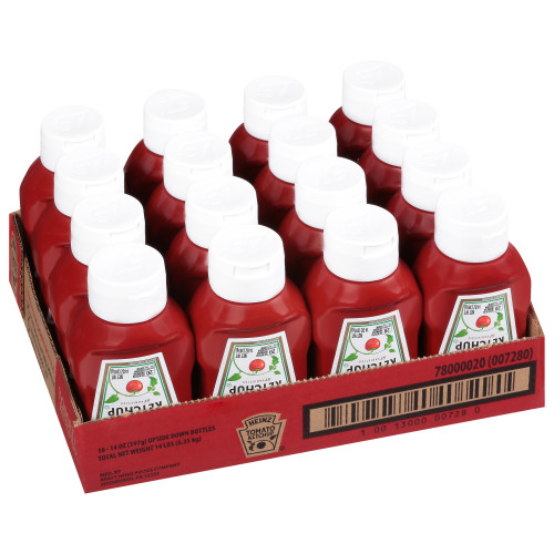  HEINZ Ketchup, 14 oz. FOREVER FULL Inverted Bottles (Pack of 16) 