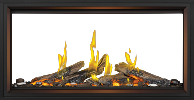 Tall Linear Vector™ 50 See Through with Luminous Logs