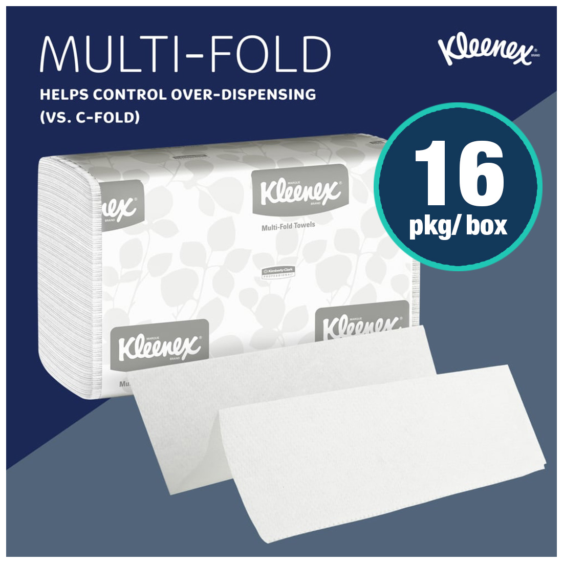 Kleenex Towel Multi-Fold Deluxe 9.2" x 9.4"  2400/Case