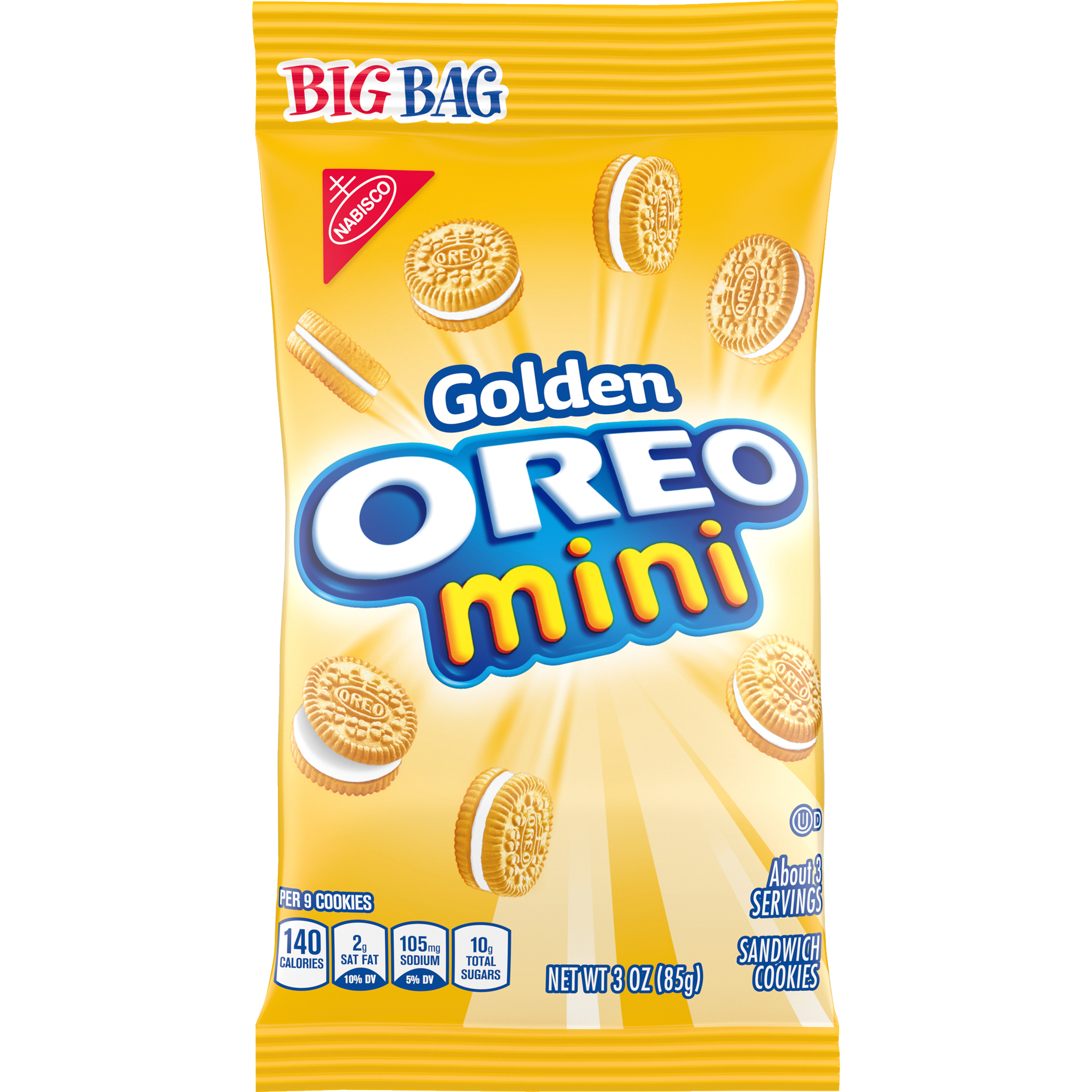 OREO Mini Golden Sandwich Cookies, Vanilla Flavor 3 oz-thumbnail-1
