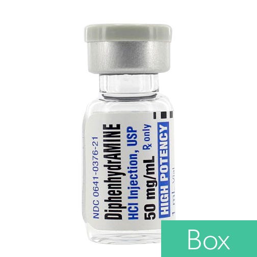 Diphenhydramine 50mg/ml 1ml Vial - 25/Box