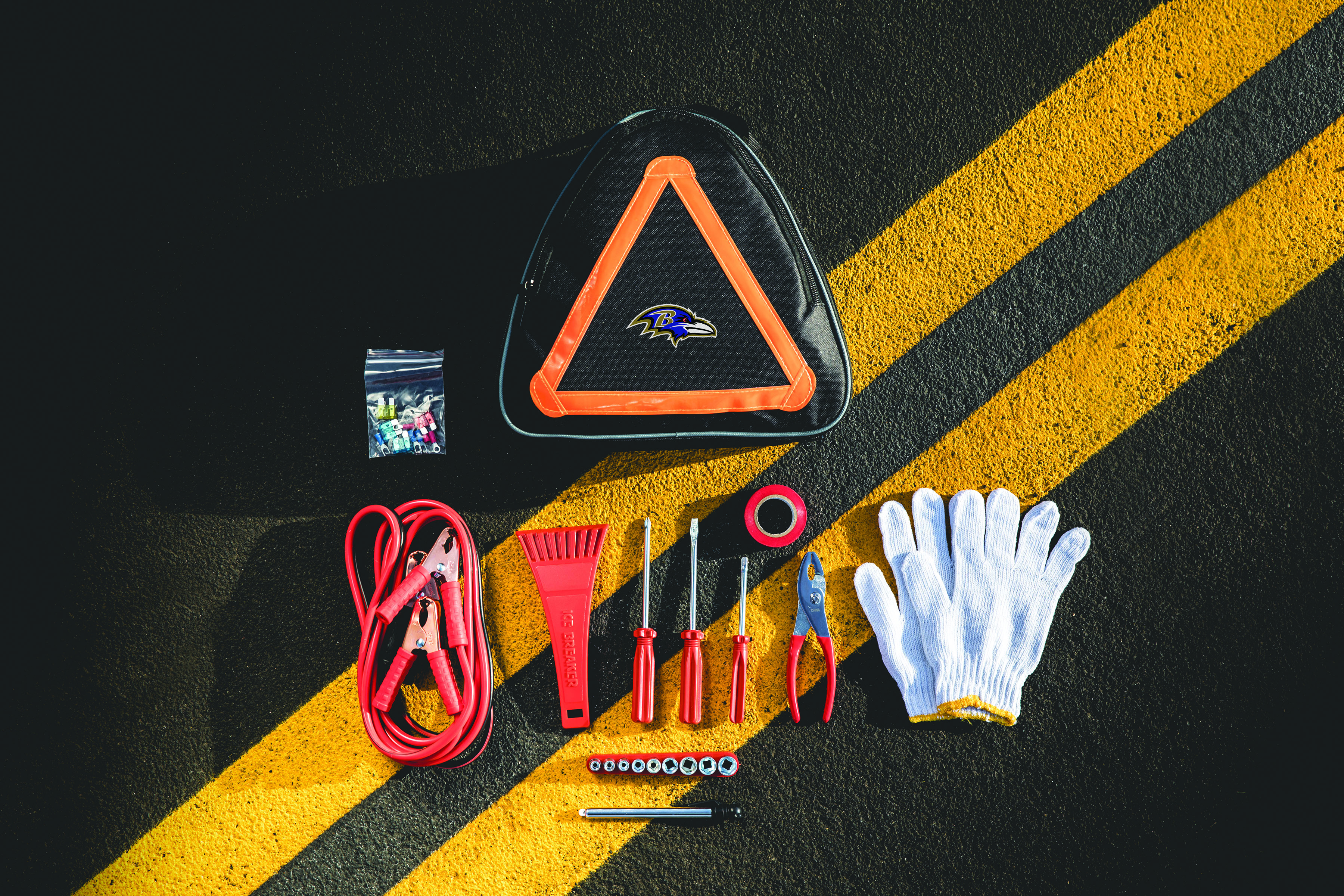 Baltimore Ravens - Roadside Emergency Car Kit