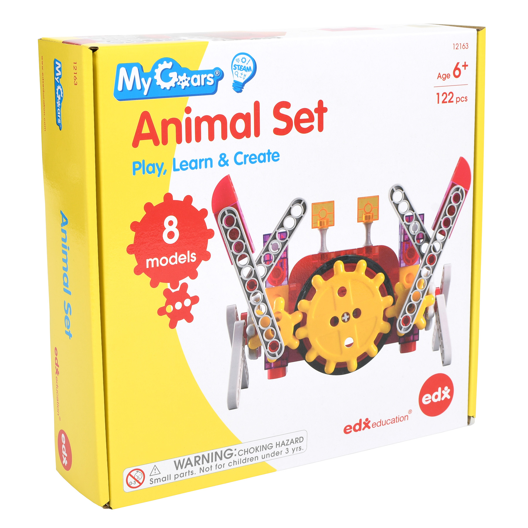 edxeducation My Gears - Animal Set - 122-Piece Model Set