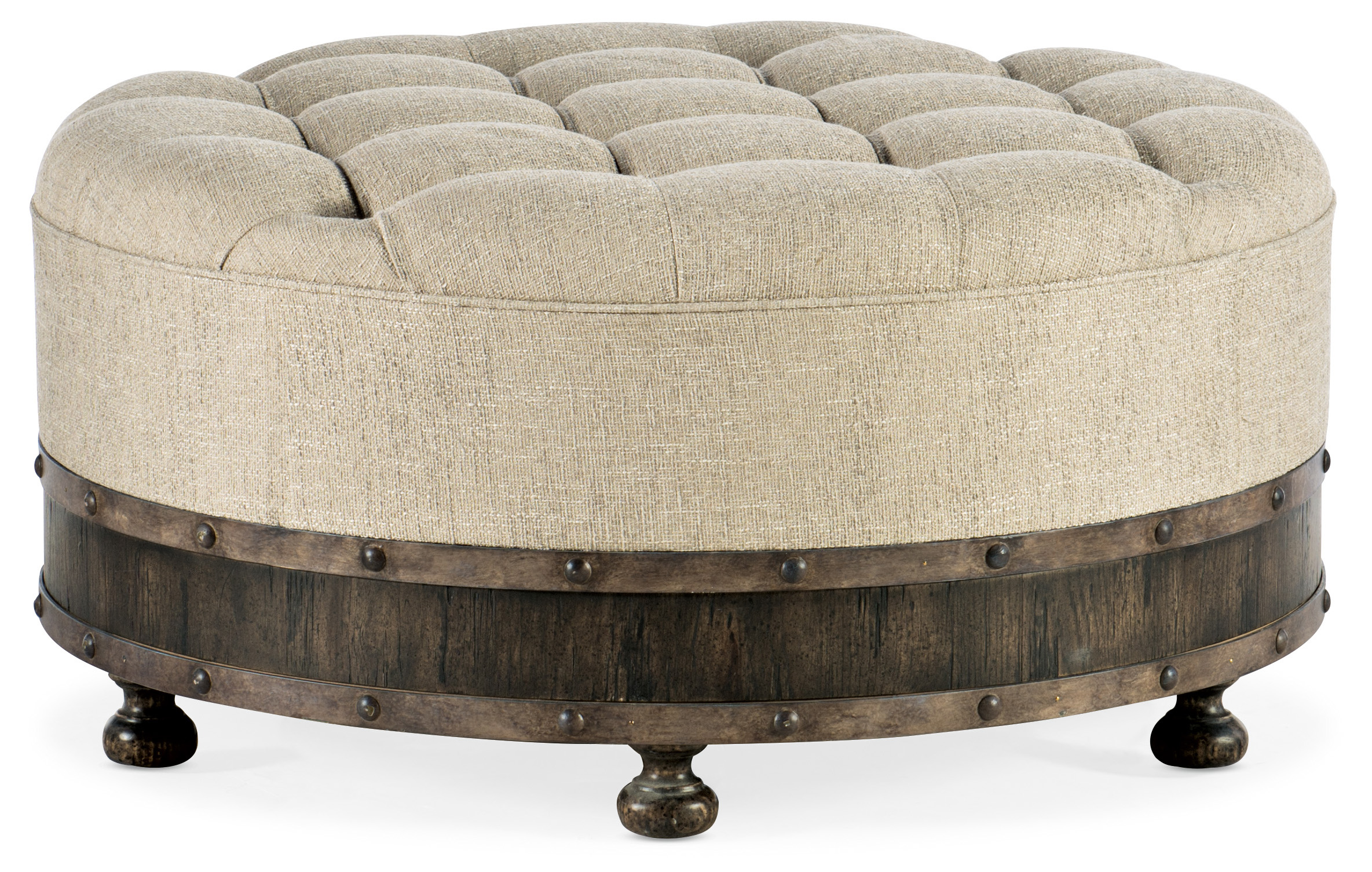 Picture of Giddings Round Upholstered Cocktail Tab