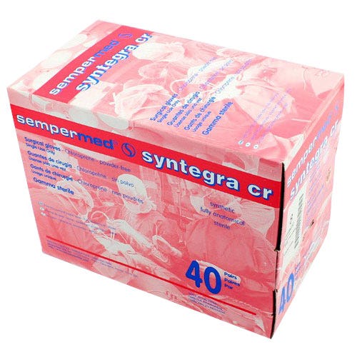 Syntegra CR® Surgeon Glove Size 8,  Latex Free, Powder-Free, Textured- 40pr/Box