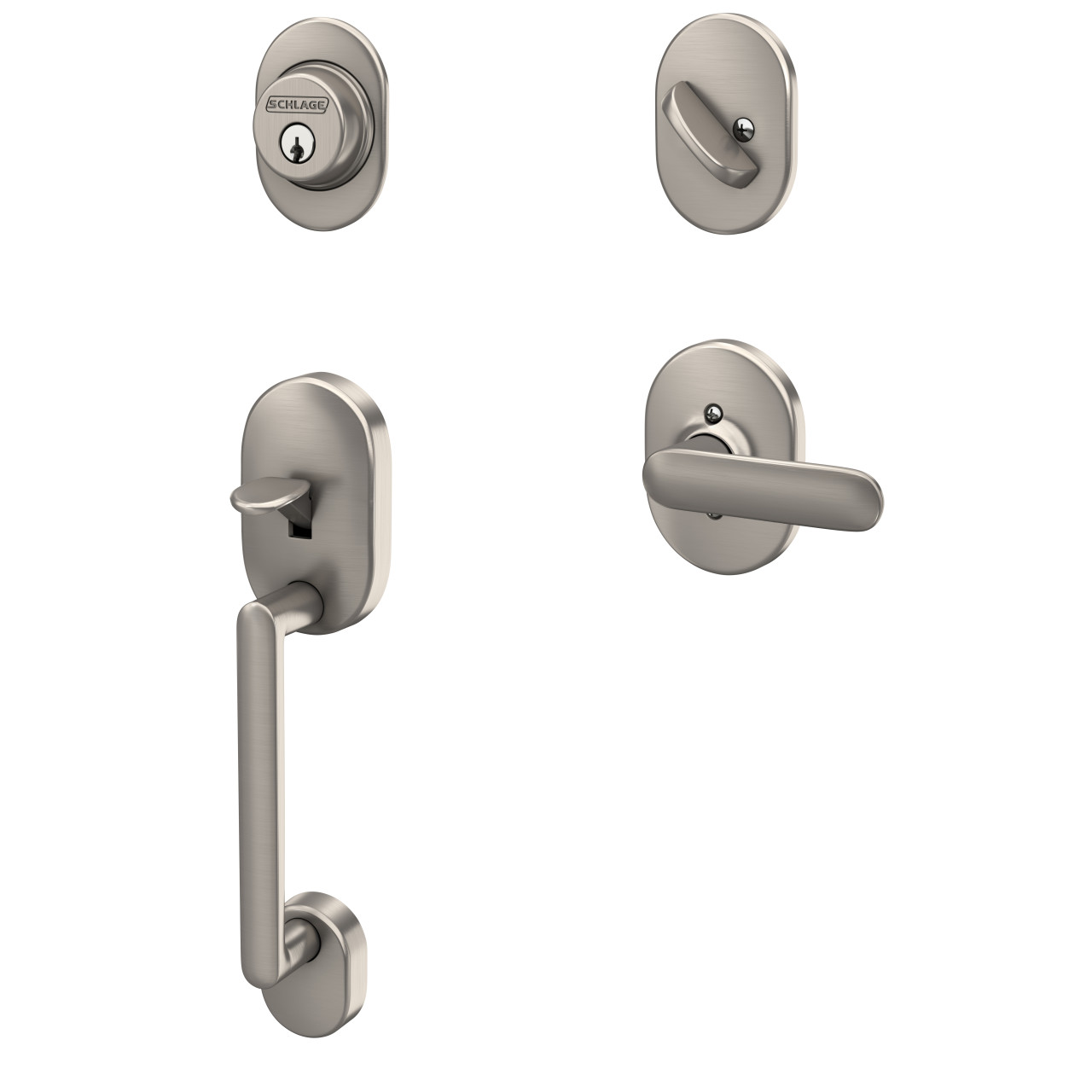 Single Cylinder Handleset and Davlin Lever with Remsen Trim