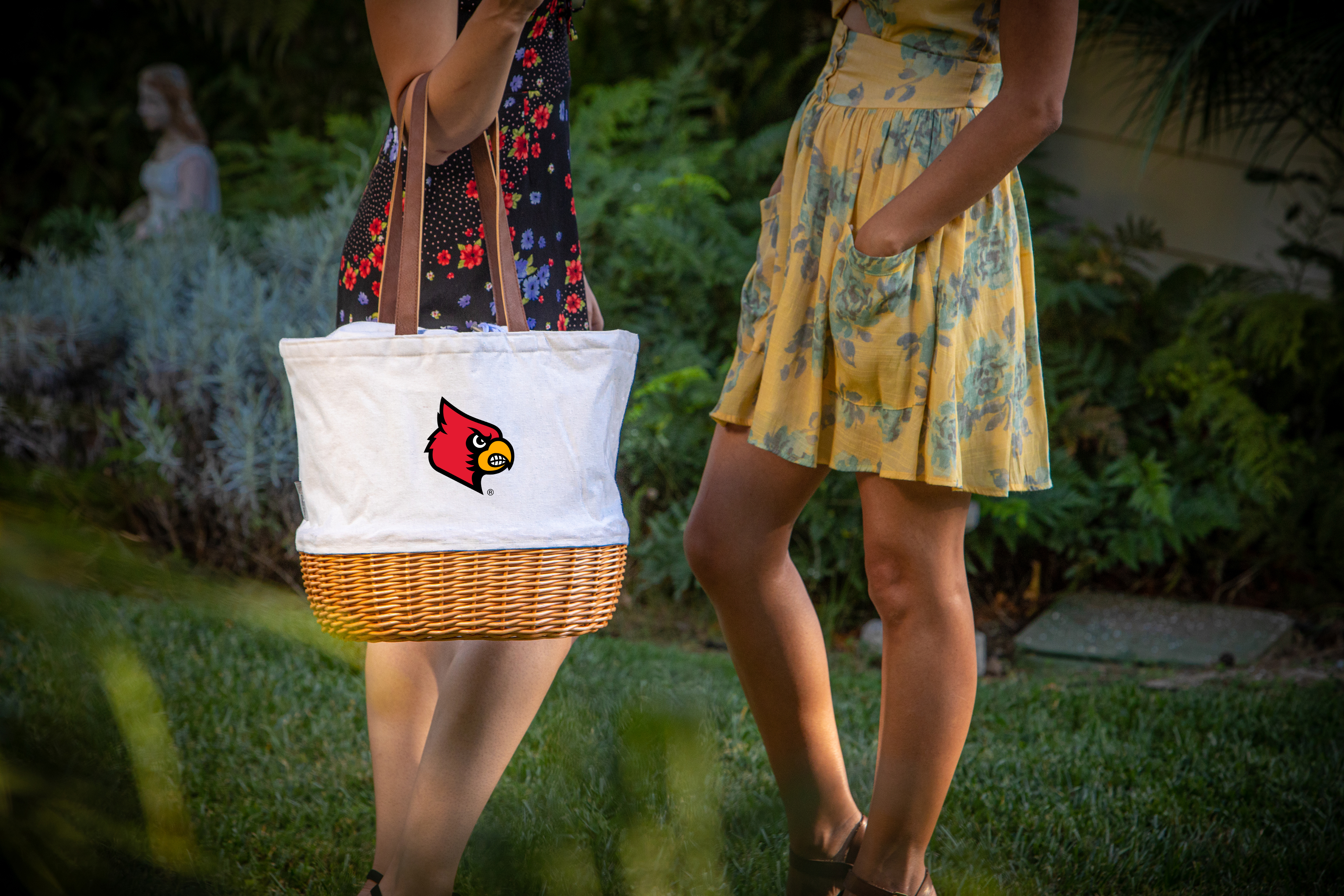 Louisville Cardinals - Coronado Canvas and Willow Basket Tote