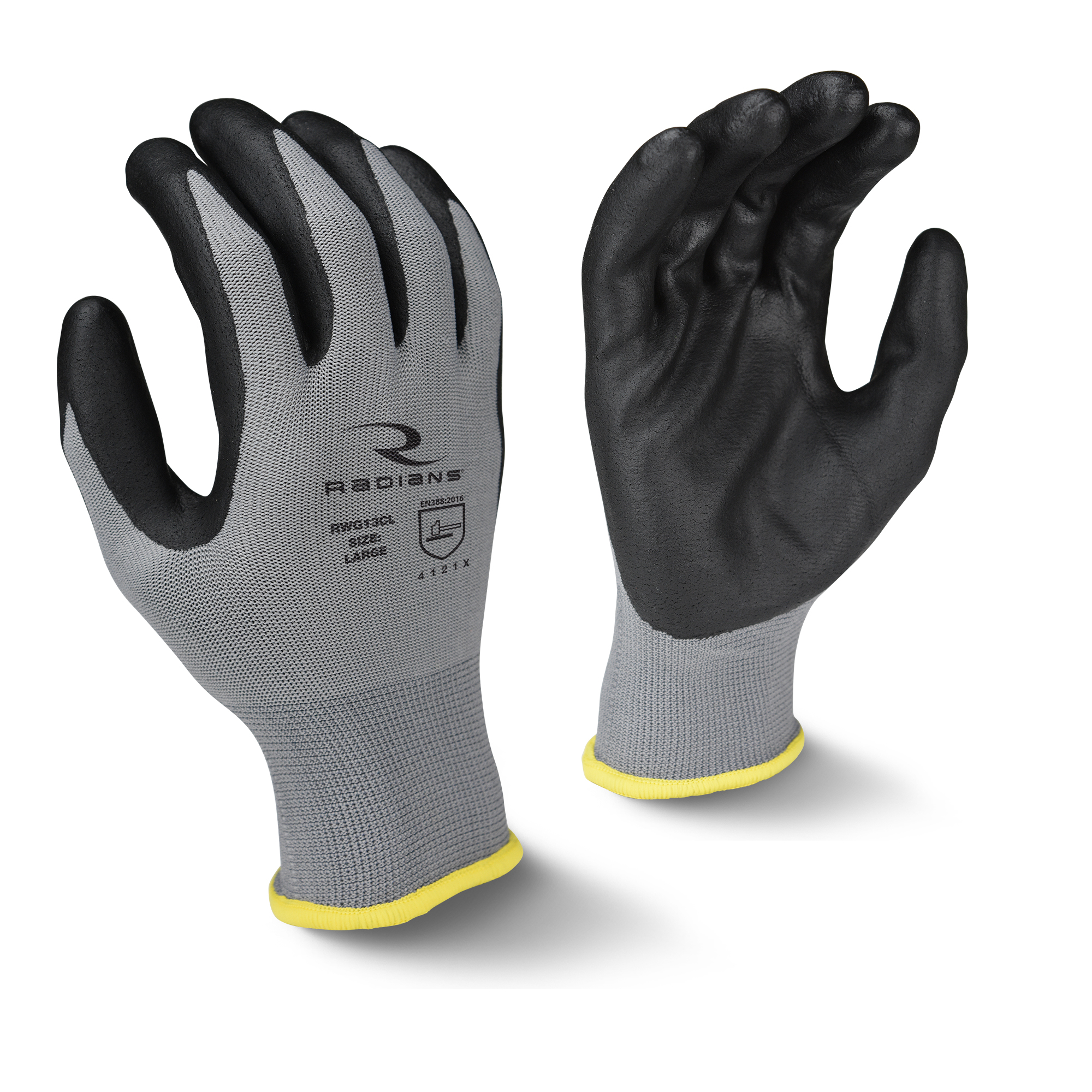 RWG13C Polyester Shell Foam Nitrile Gripper Glove - Size M