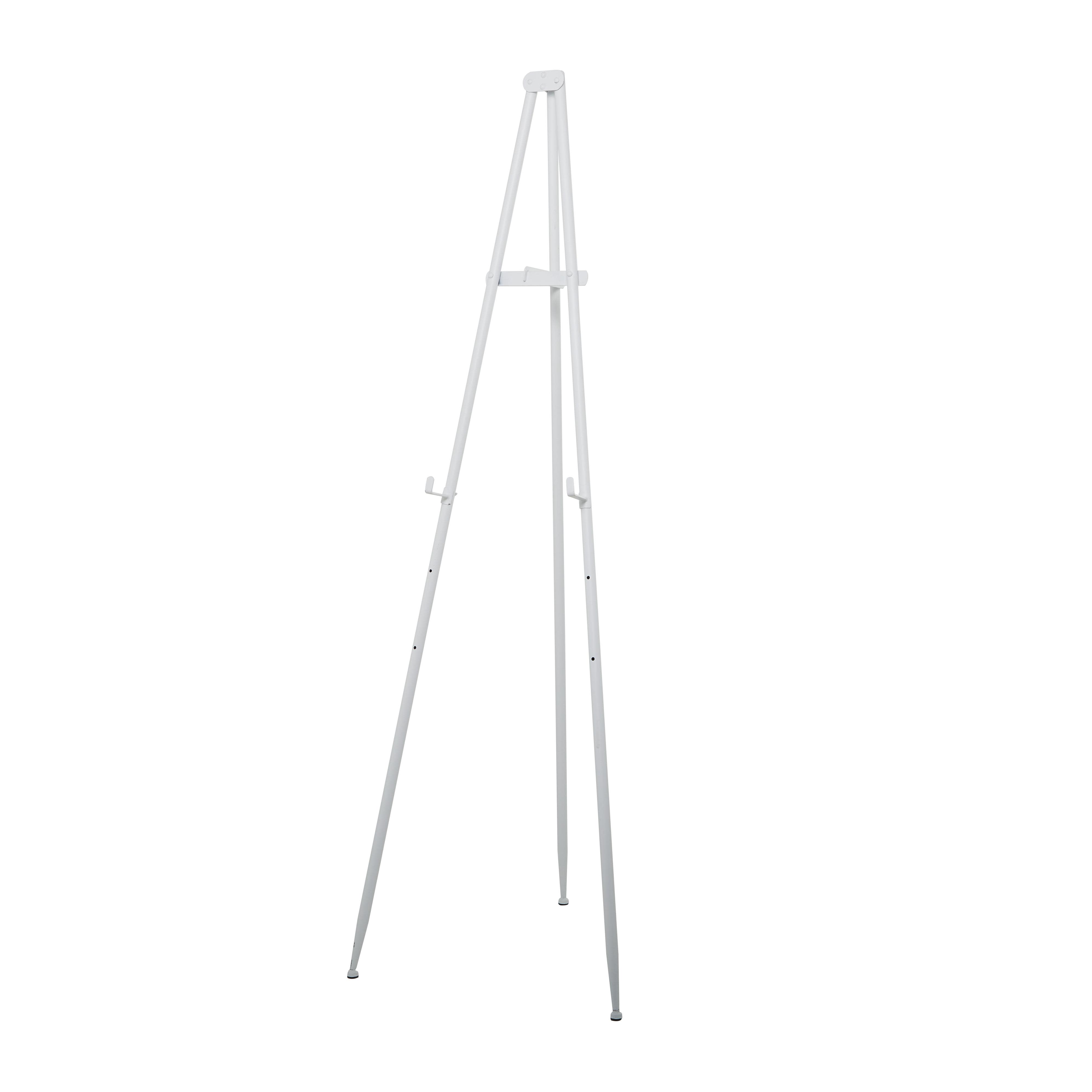 White Metal  Extra Large Adjustable 3 Tier Display Easel with Foldable Stand, 24" x 17" x 70"