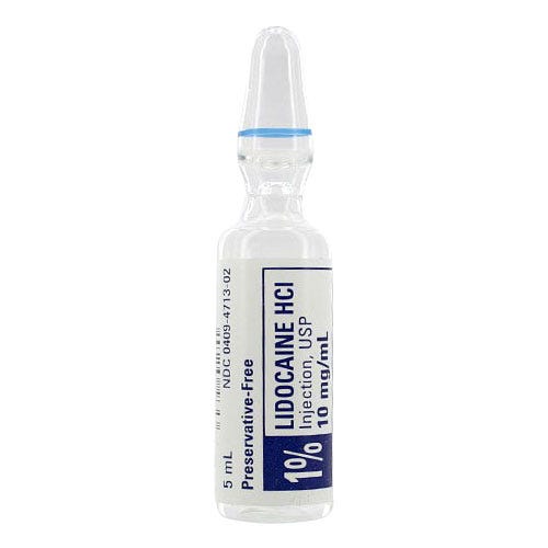 Lidocaine HCl 1% (10mg/ml), 5ml Ampule - 25/Box