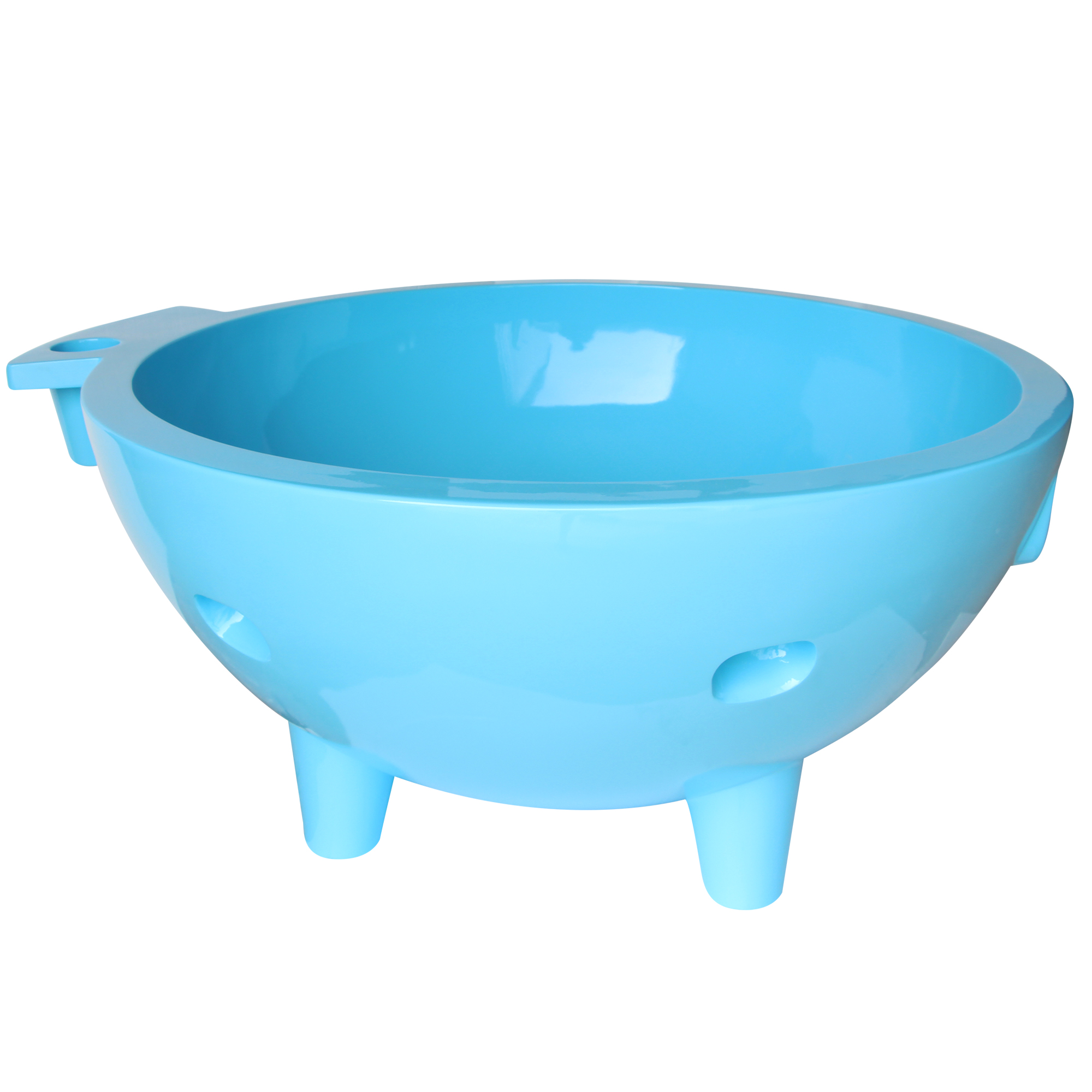 ALFI brand 63" Acrylic Free Standing Circle Bathtub, Light Blue, FireHotTub-LB